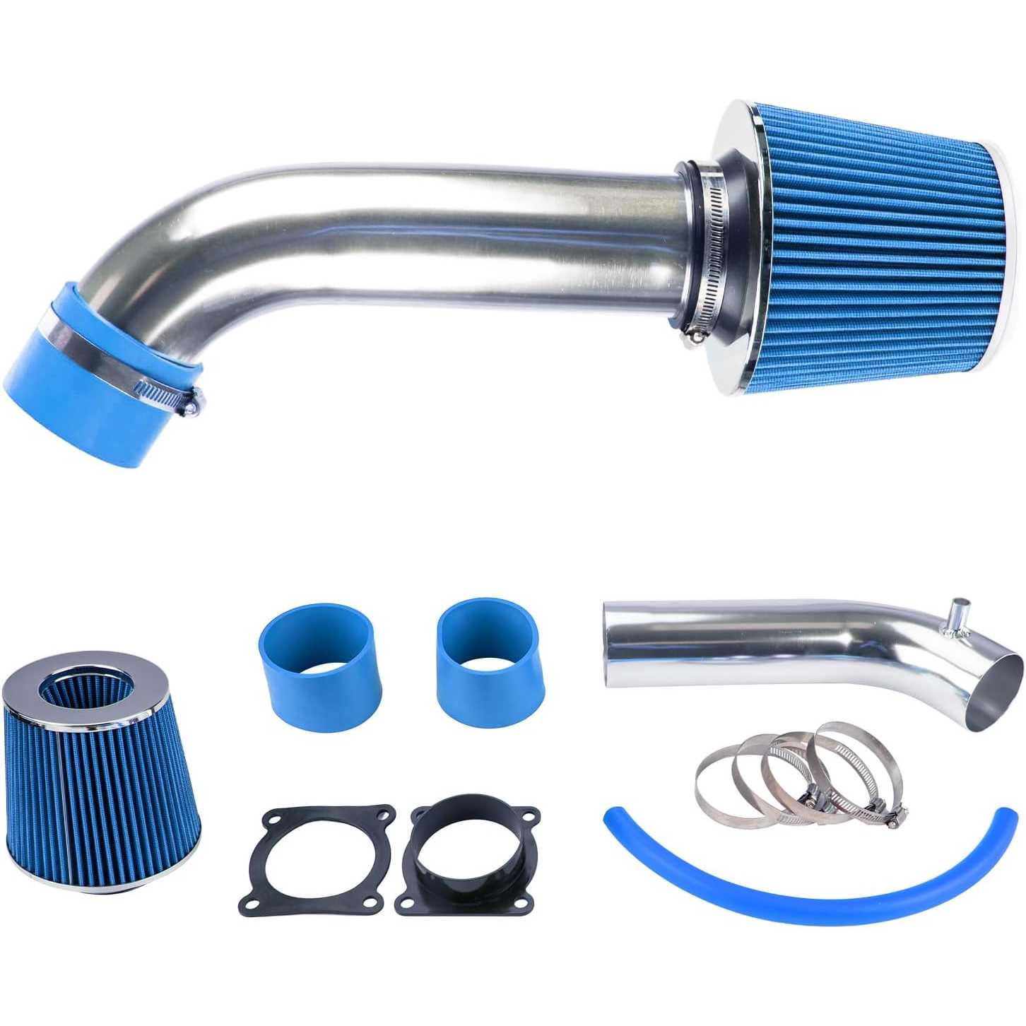 ZonCar® Cold Air Intake Kit High Flow Inlet for 350z 3.5L V6, G35 3.5L V6, FX35 3.5L V6 2003 2004 2005 2006 Blue 1