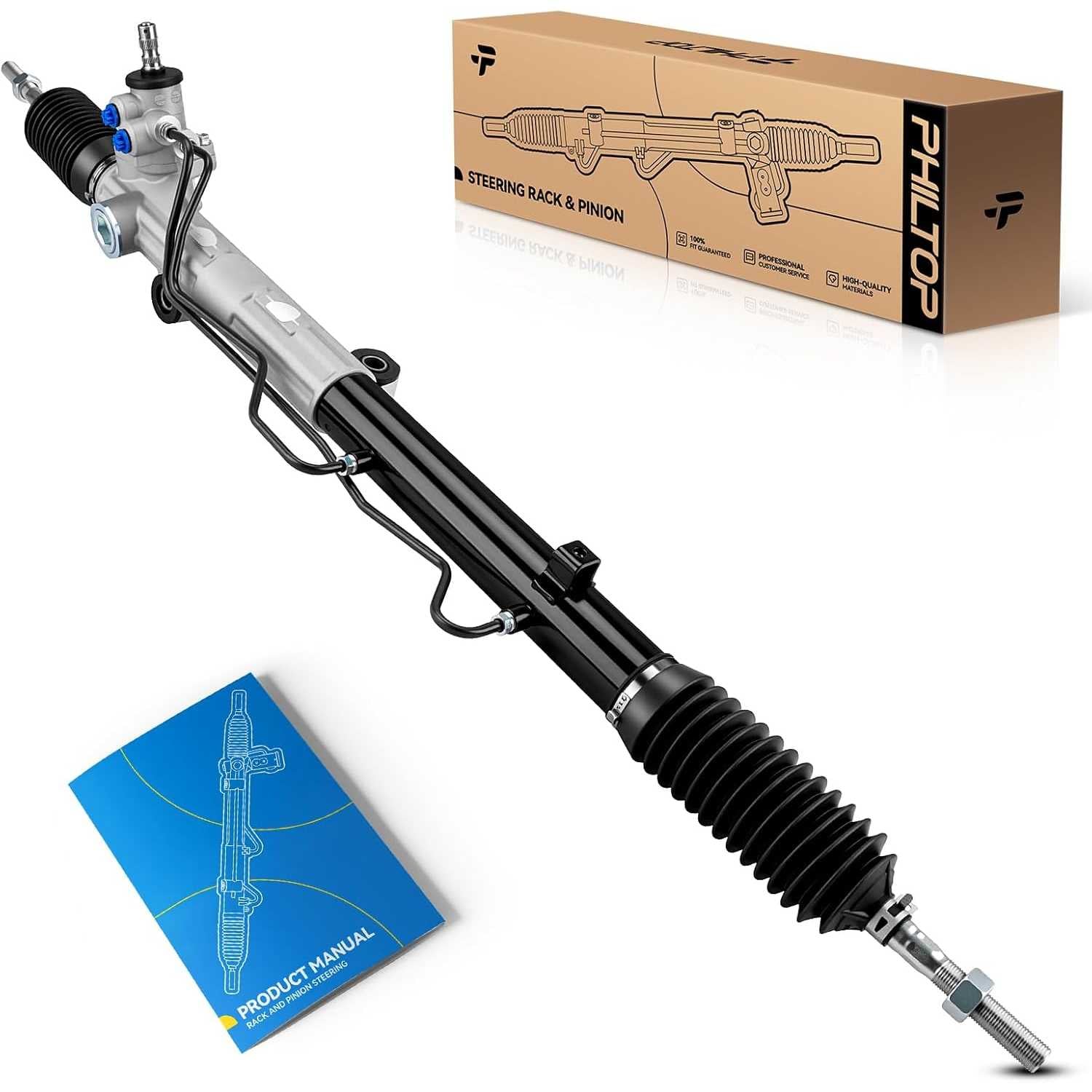 PHILTOP Hydraulic Power Steering Rack and Pinion for 2000-2006 Tundra, 2001-2007 Sequoia Replace# 26-1618