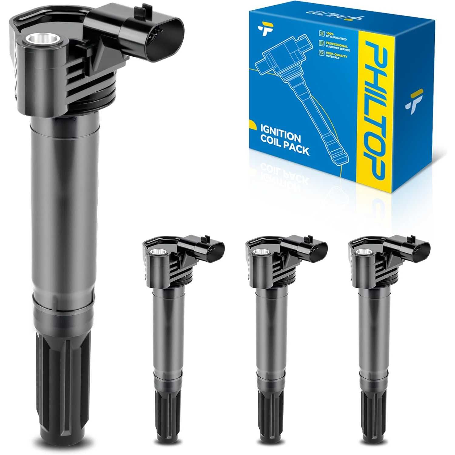 PHILTOP UF649 Ignition Coil Packs Fits for Fiat 2012-2017 500 1.4L