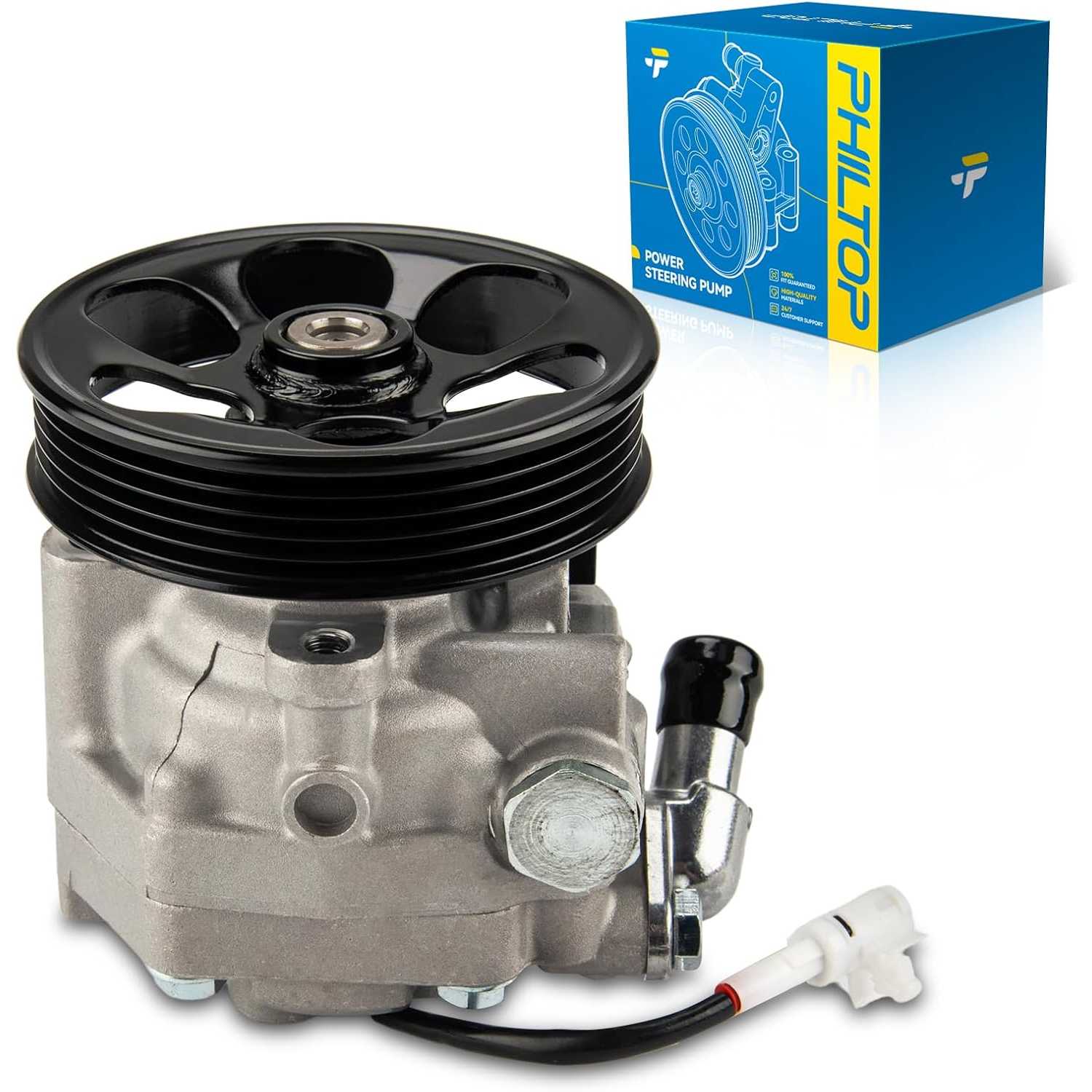 PHILTOP Power Steering Pump 21-329 with Pulley, for 2006-2007 Forester/Impreza Naturally Aspirated, 2008 Forester, OE# 34430SA02