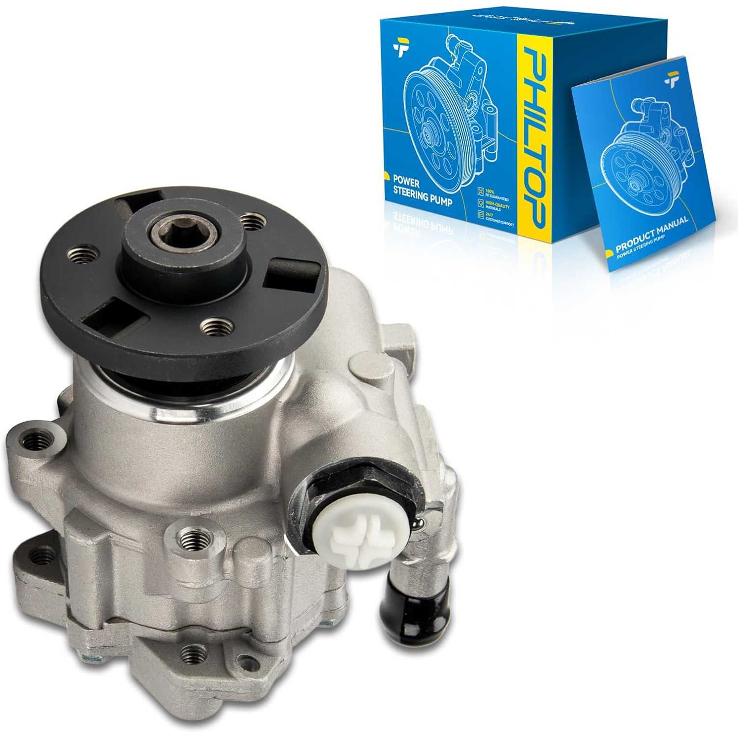 PHILTOP 21-147 Power Steering Pump OE Fit For 325xi 2006-2006 3.0L, 330xi, 330i, 328xi, 328i xDrive, 328i, 325i, 128i, Power Ass