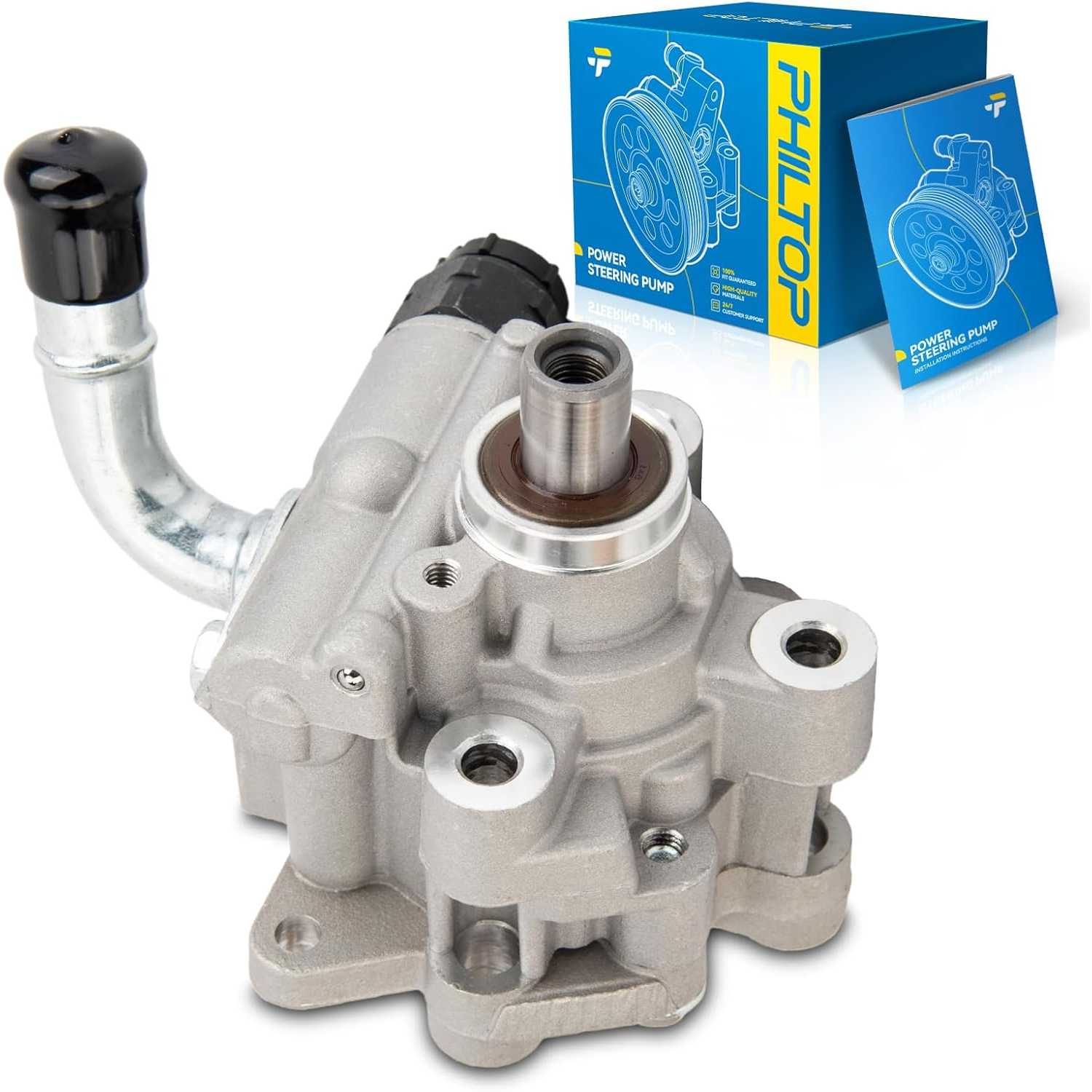 PHILTOP Power Steering Pump 215461, Fit for 2005-2010 Grand Cherokee 5.7L, 2006-2010 Commander 5.7L, Power Assist Pump