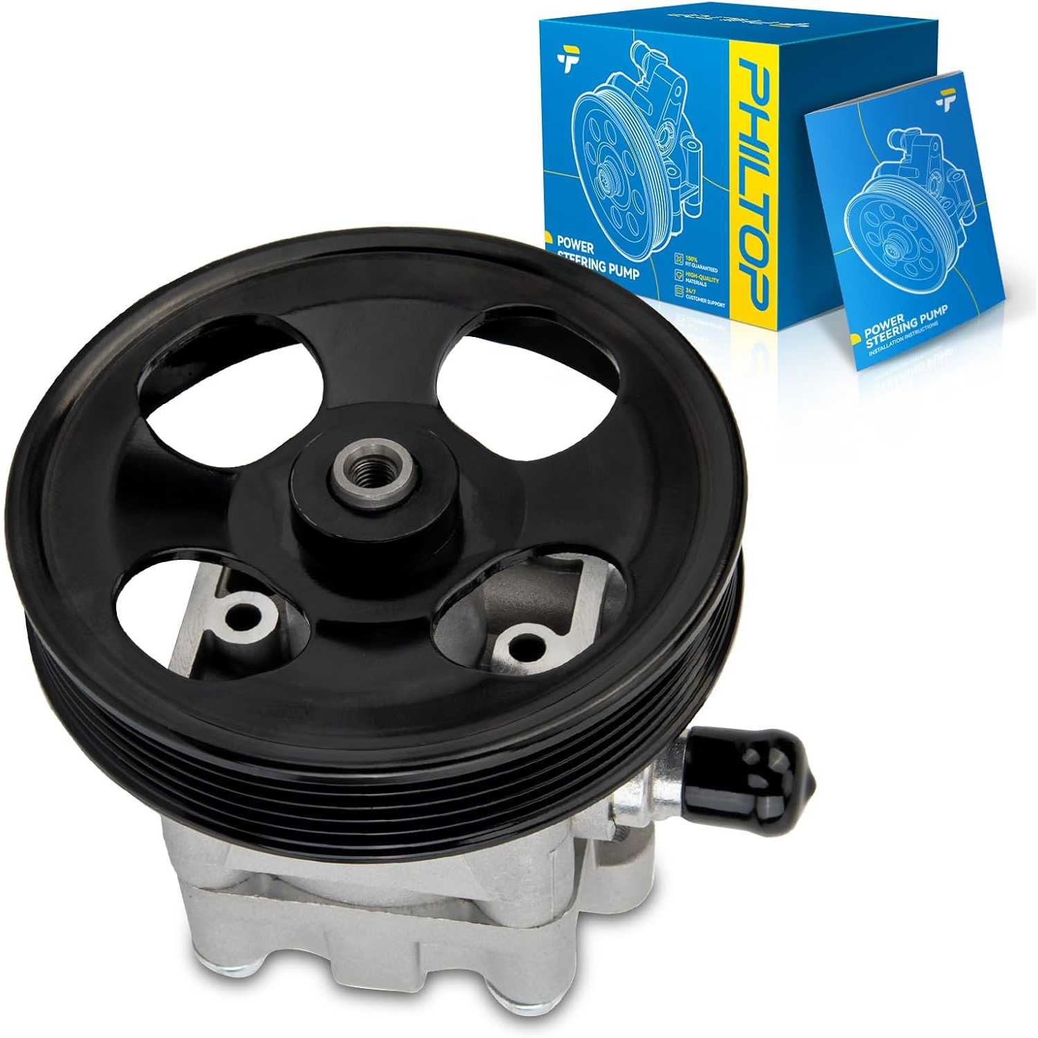 PHILTOP Power Steering Pump Pulley Replacement 21167, Fit for 2007-2009 SX4, OE Replace# 4911080J00、21167