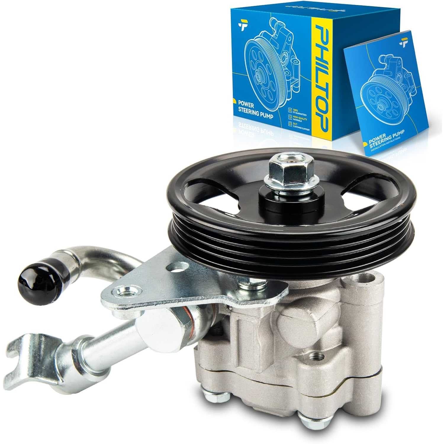 PHILTOP 215367 Power Steering Pump Fit For 2003-2007 Murano,Power Steering Pump with Pulley