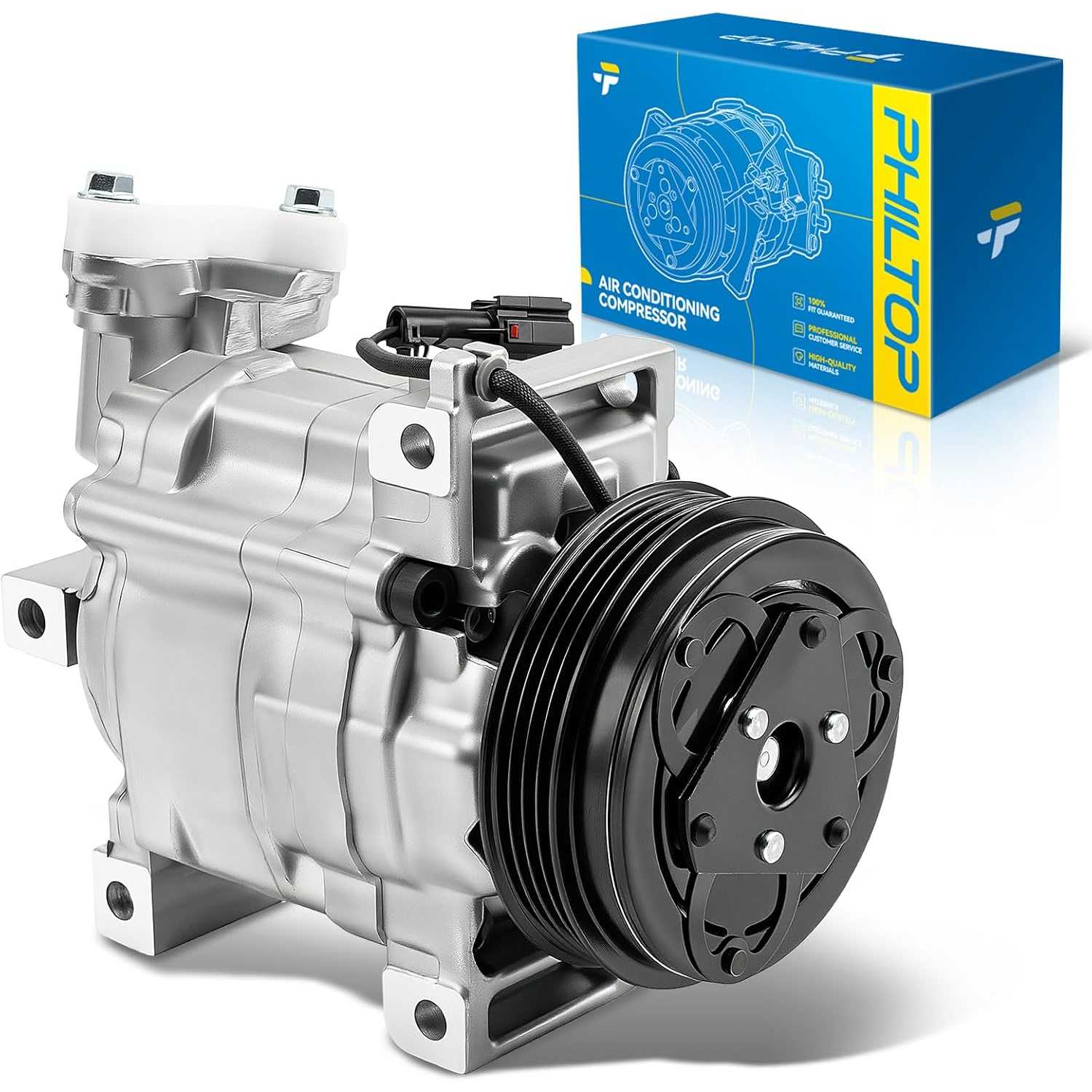 PHILTOP 276255 Air Conditioner AC Compressor with Clutch for Subaru Forester 2007-2010, 2014 2.0T, 2011-2013 2.5T,Impreza 2008-2