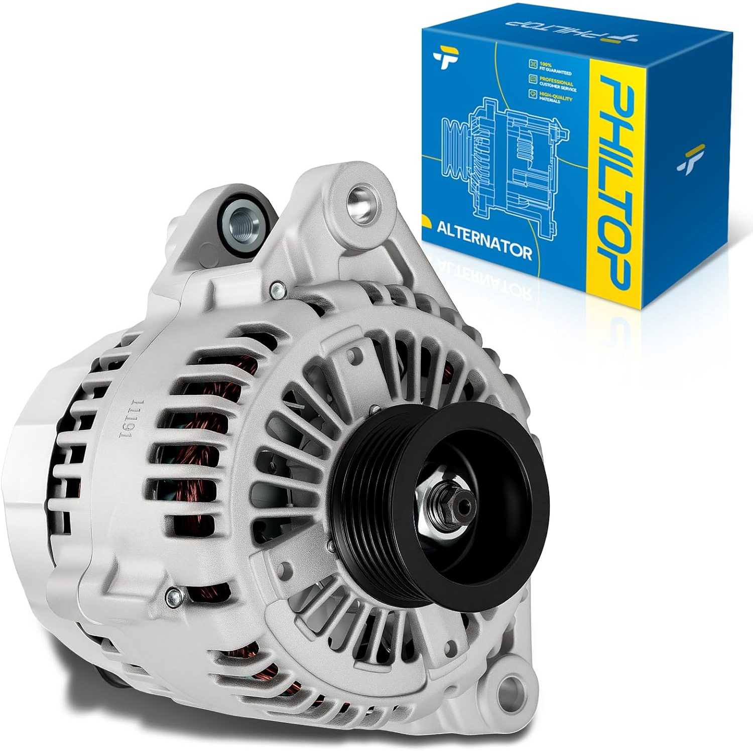 PHILTOP 130A New Alternator Compatible with Hyundai, Kia, Sonata 2006-2010, Santa Fe 2007-2009, Sedona 2006-2009, Sorento 2007-2