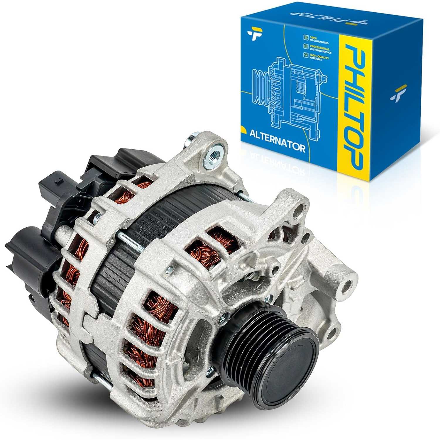 PHILTOP 190A New Alternator Compatible with Mercedes-Benz, C300 2015-2018, GLC300 2016-2019, Metris 2018-2023, GLC350e 2020, 205