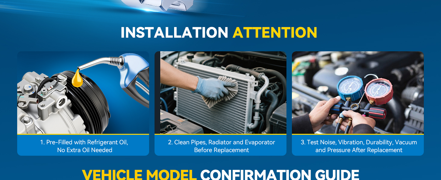 PHILTOP 98555 Air Conditioning AC Compressor for Civic 2006 2007 2008 2009 2010 2011 1.8L