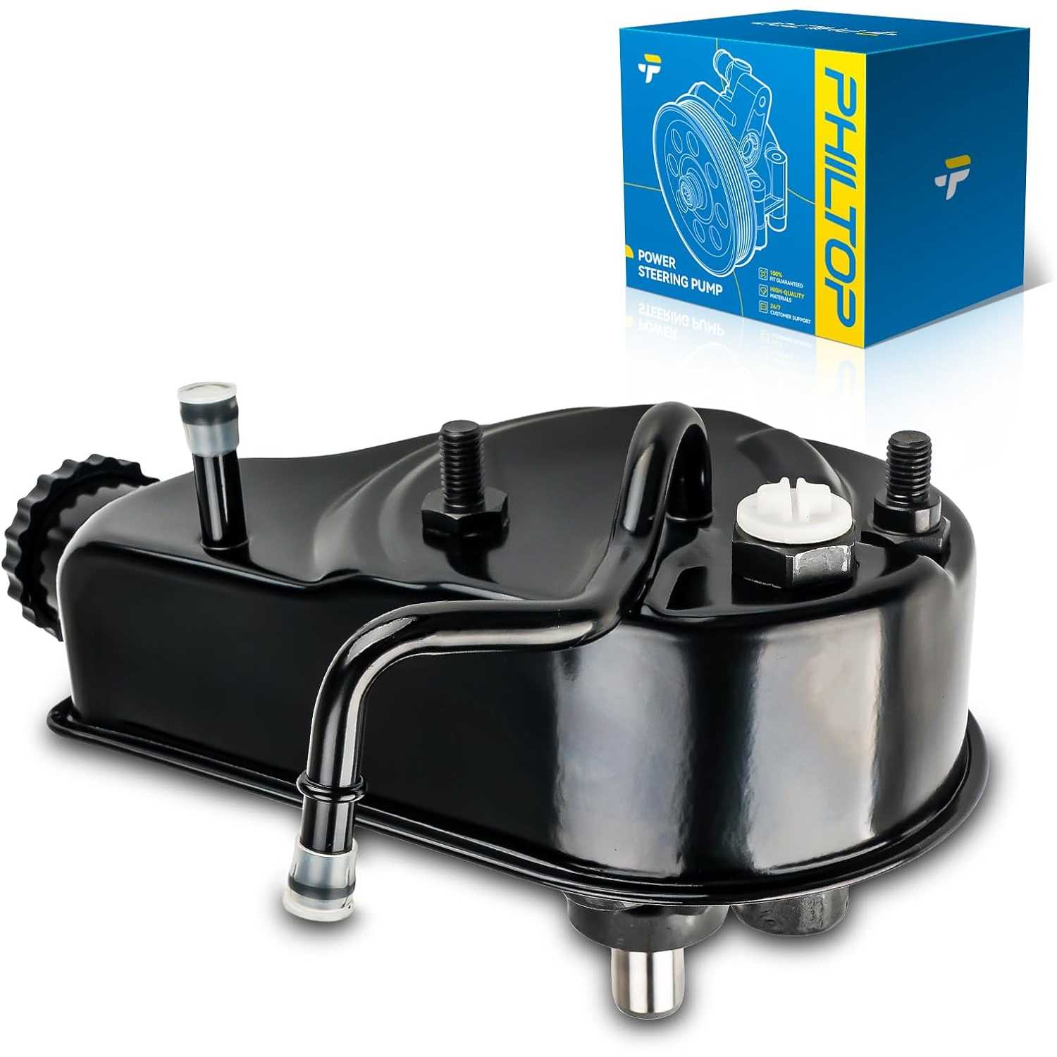 PHILTOP 968757 Power Steering Pump Fit For 2001-2010 Silverado 2500 HD; Sierra 2500 HD,2001-2006 Silverado 3500,2007-2010 Silver