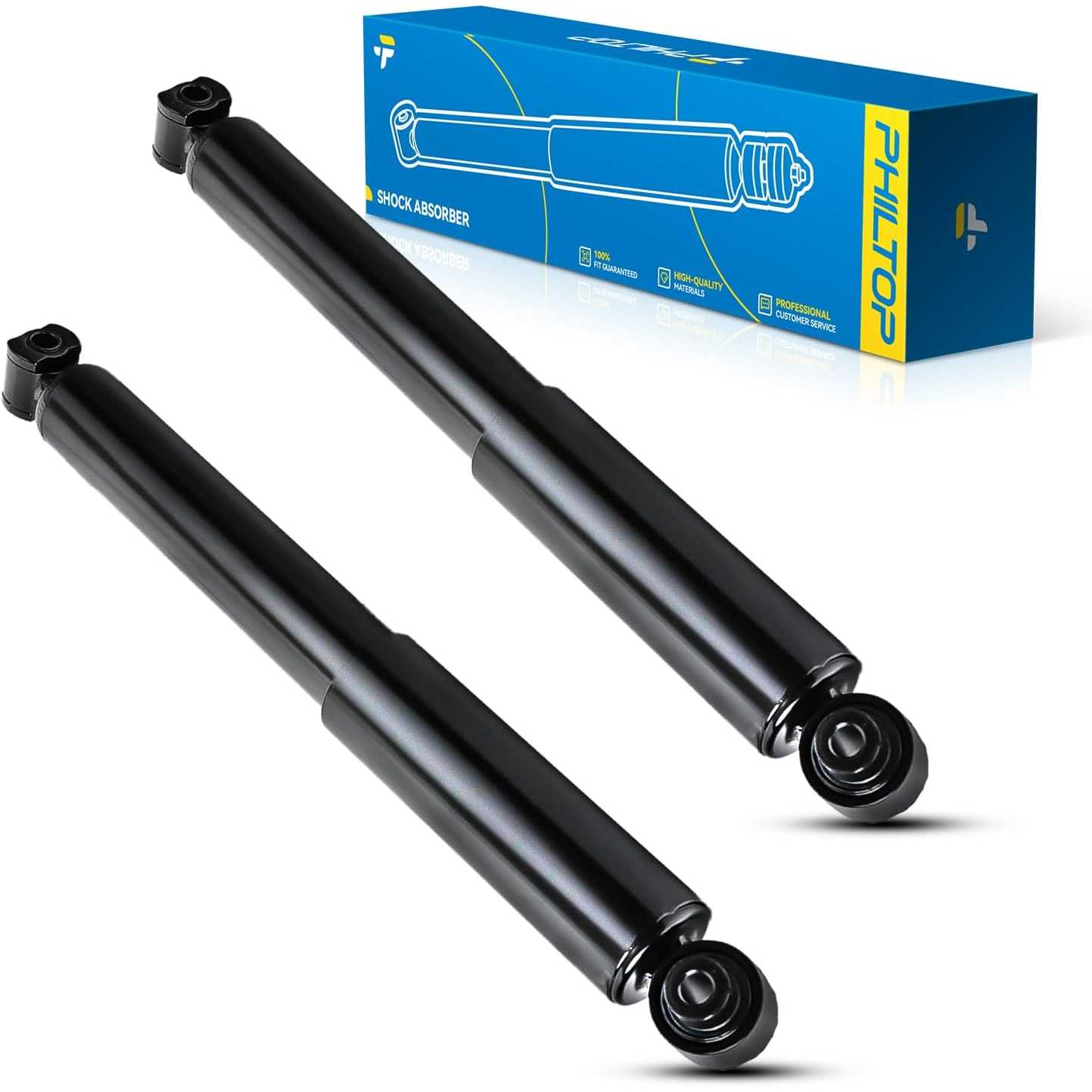 PHILTOP Rear Struts Shock Absorber Fit for PT Cruiser 2001 2002 2003 2004 2005 2006 2007 2008 2009 2010, 5989 Struts with Coil S