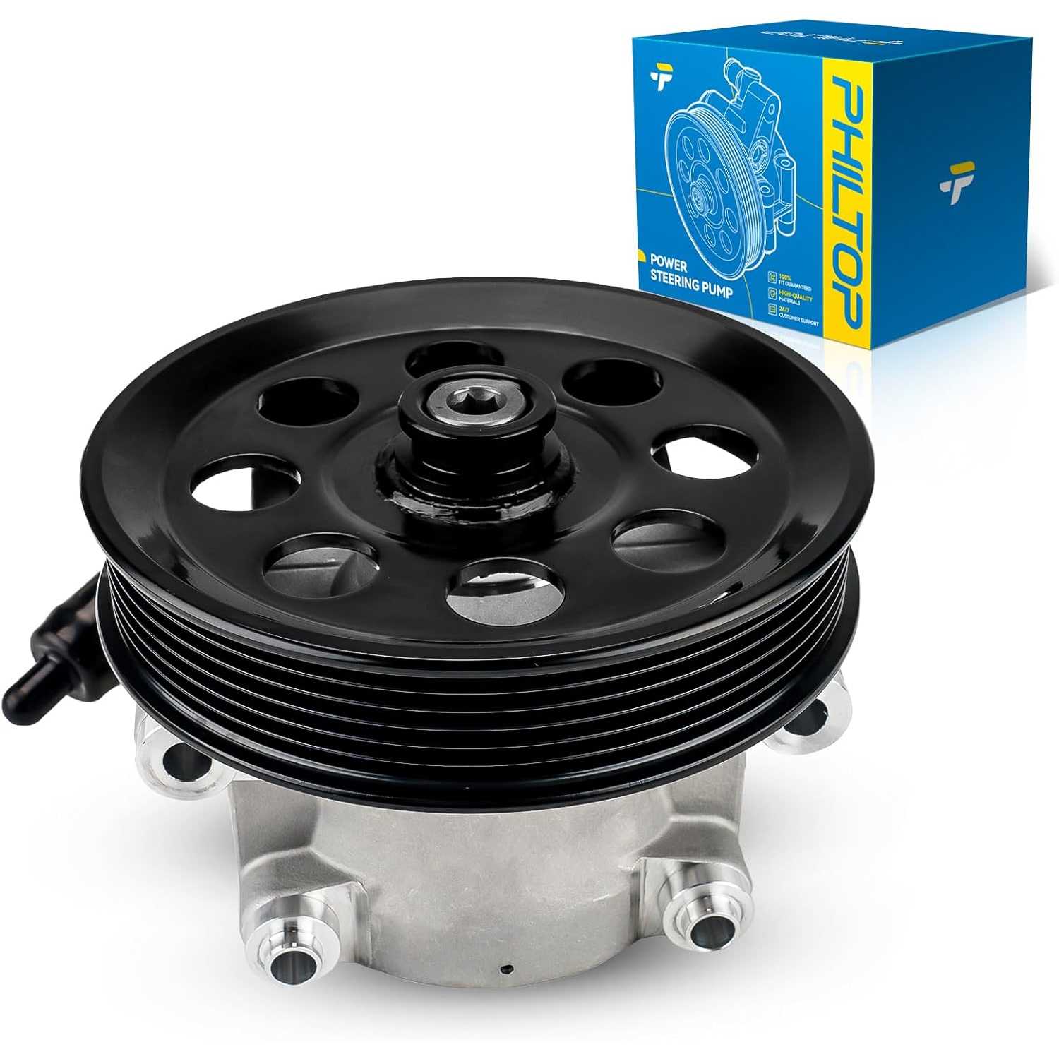 20-5204 Power Steering Pump for 2011-2016 F-250 Super Duty 6.2L, 2011-2016 F-350 Super Duty 6.2L, Replace 205204, BL1Z3A696A