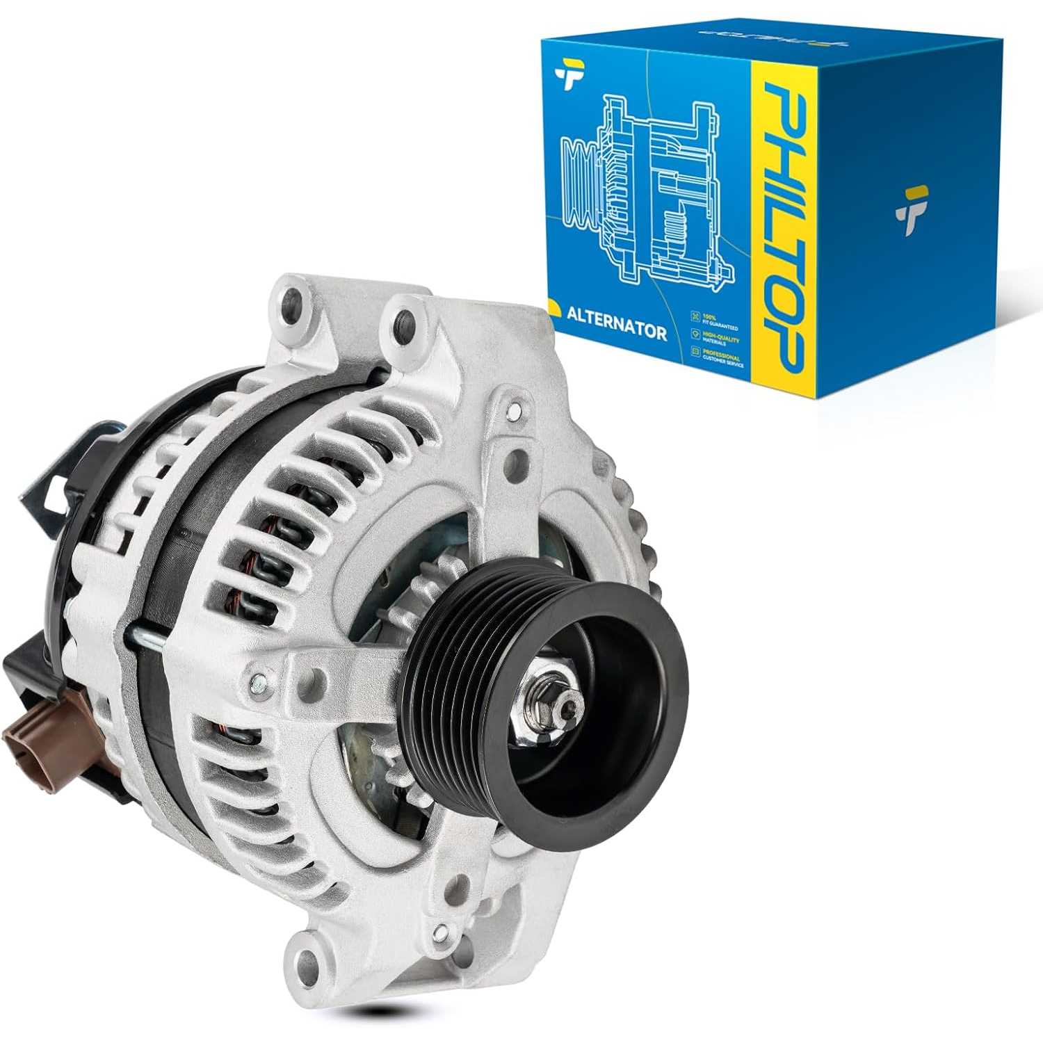 PHILTOP Alternator Compatible with Honda,Acura 2003-2007 Accord 2.4L 2007-09 for CR-V 03-09 Element, 04-08 TSX 06-10 Civic 2.0L,
