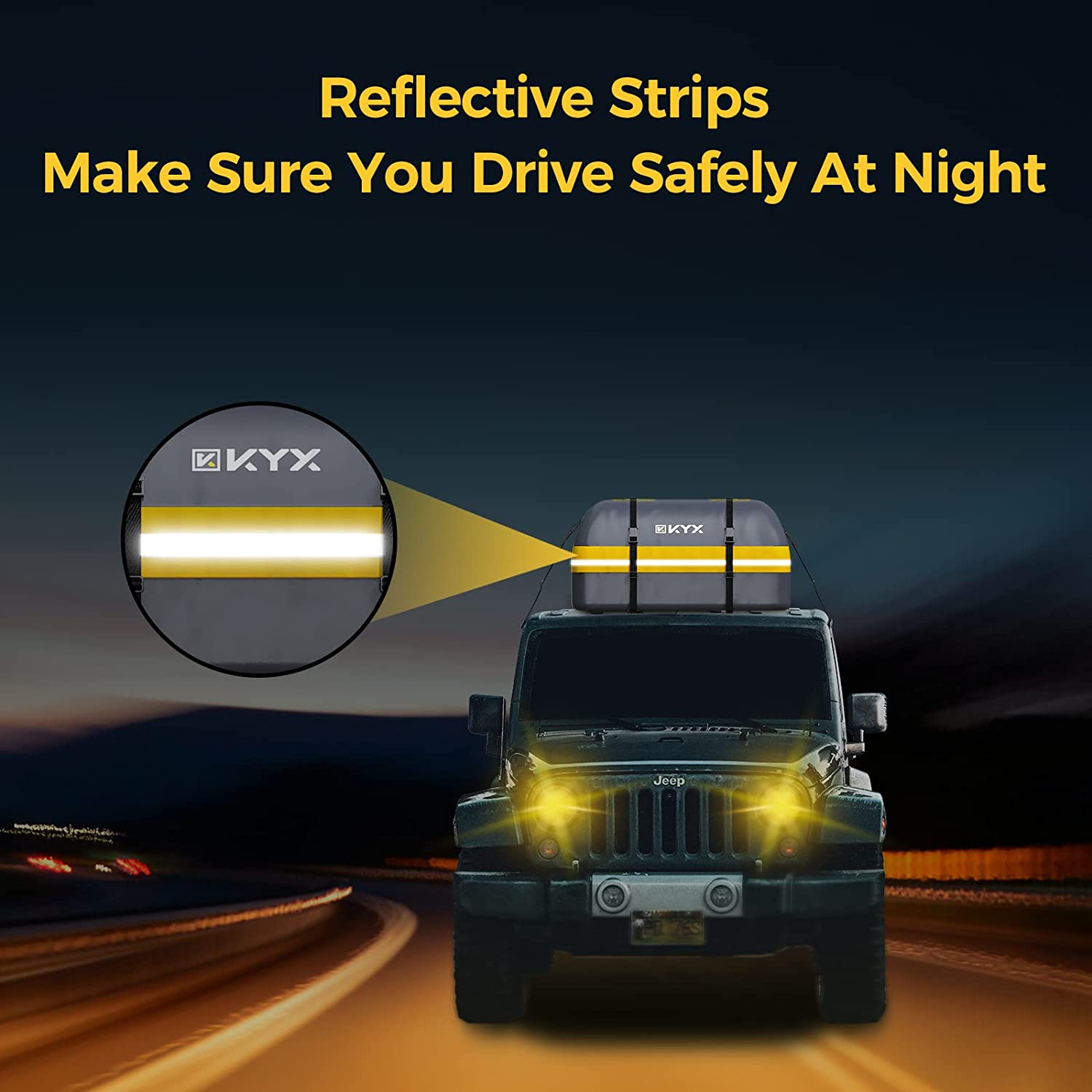 Suncent® 21 Cu.ft Grey Waterproof Rooftop Cargo Carrier Bag 5