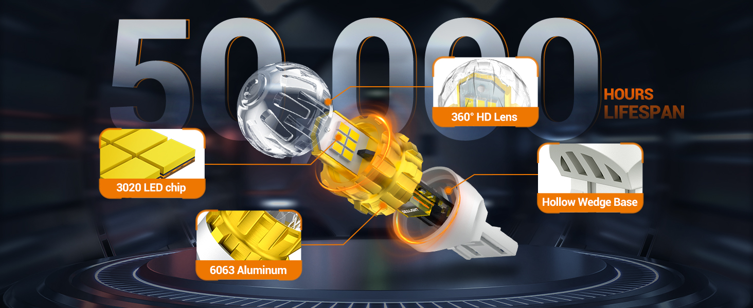 SEALIGHT 7440 7443 LED Bulb White Reverse Lights