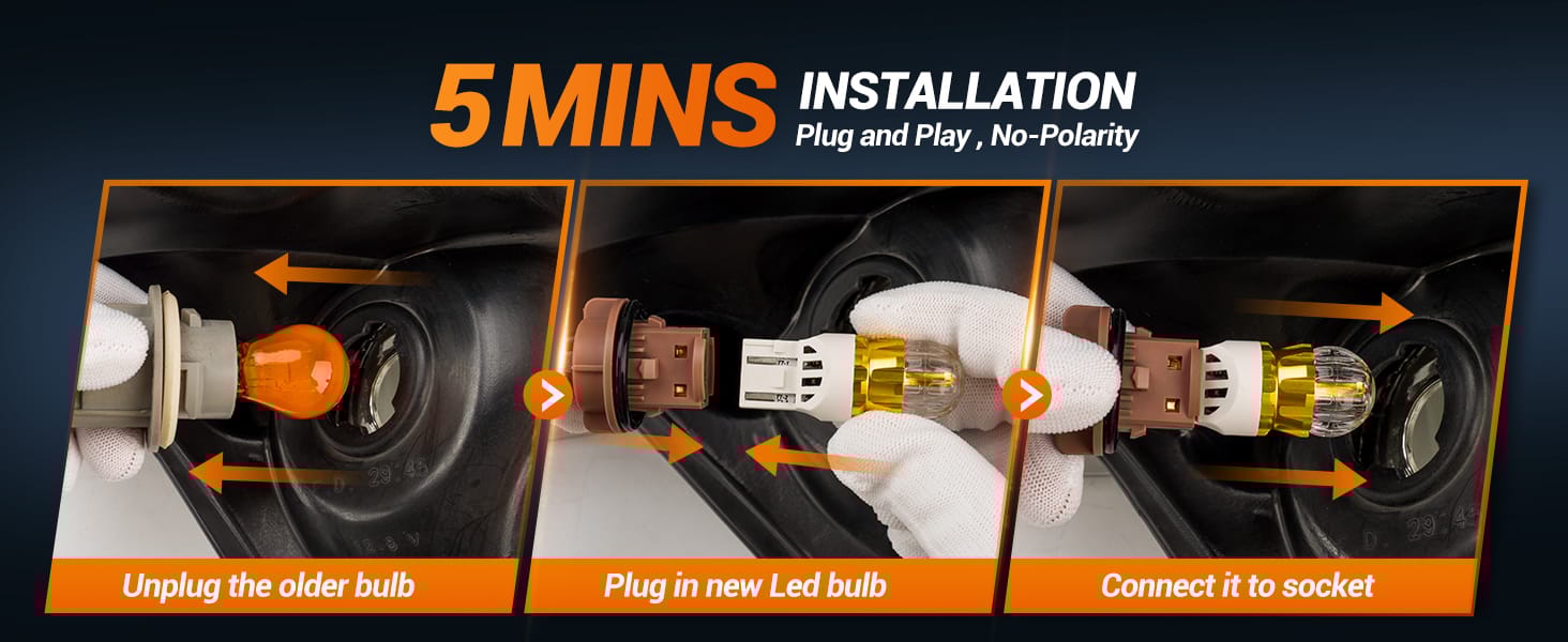 SEALIGHT 7440 7443 LED Bulb White Reverse Lights