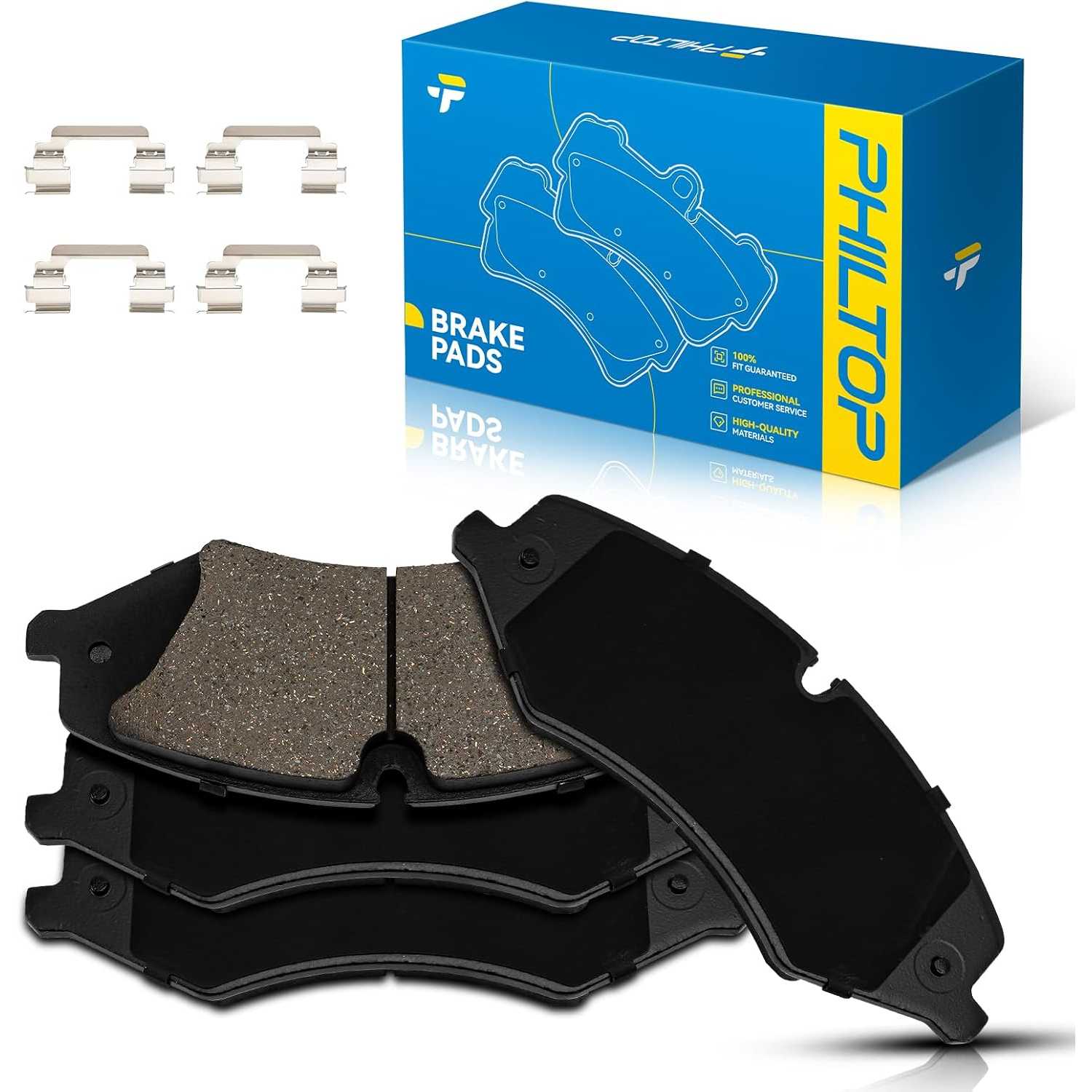 PHILTOP Ceramic Front Brake Pads For Ra-nge Rov-er Sport 2010-2015 2017, 4 Pcs replace # D1479
