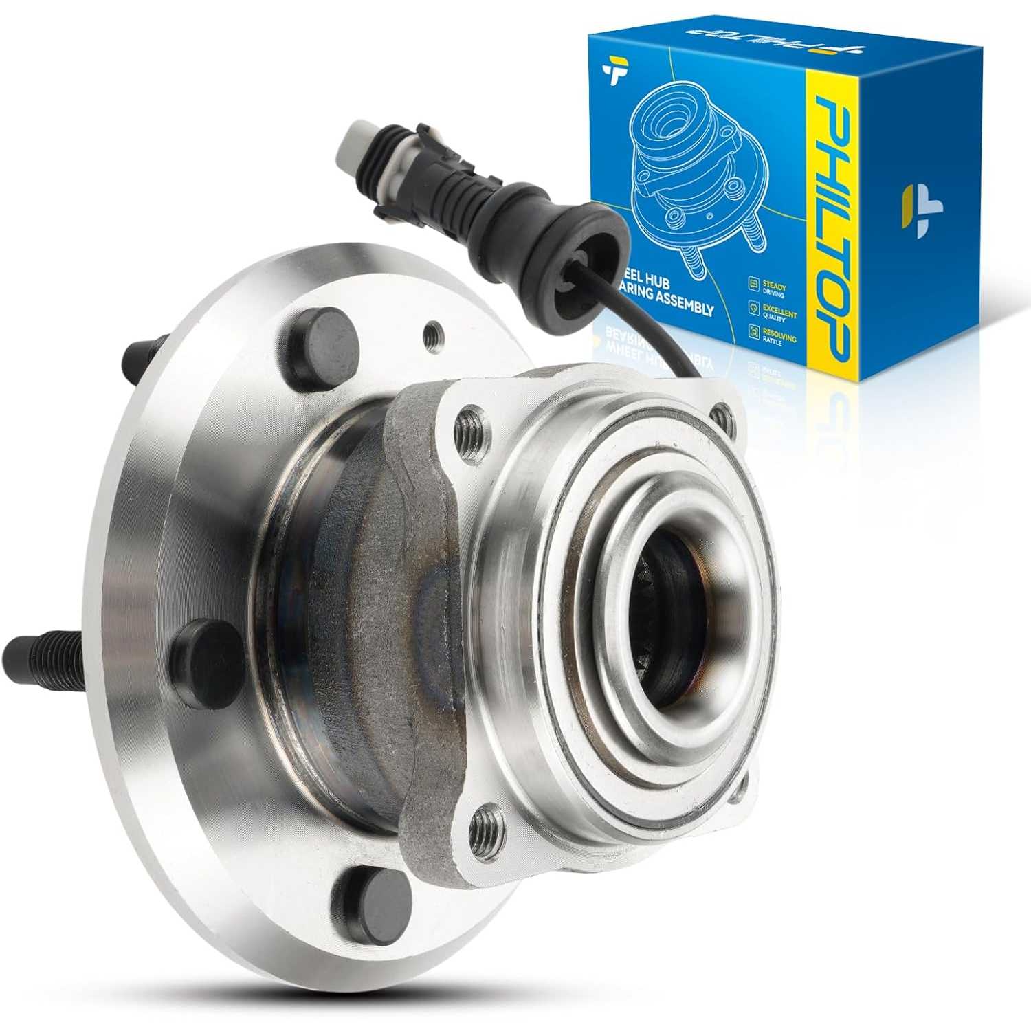 PHILTOP Rear 512358 Wheel Bearing and Hub Assembly 5 Lugs for Equinox 2007-2009, Torrent 2007-2009, Vue 2008-2010, XL-7 2007-200