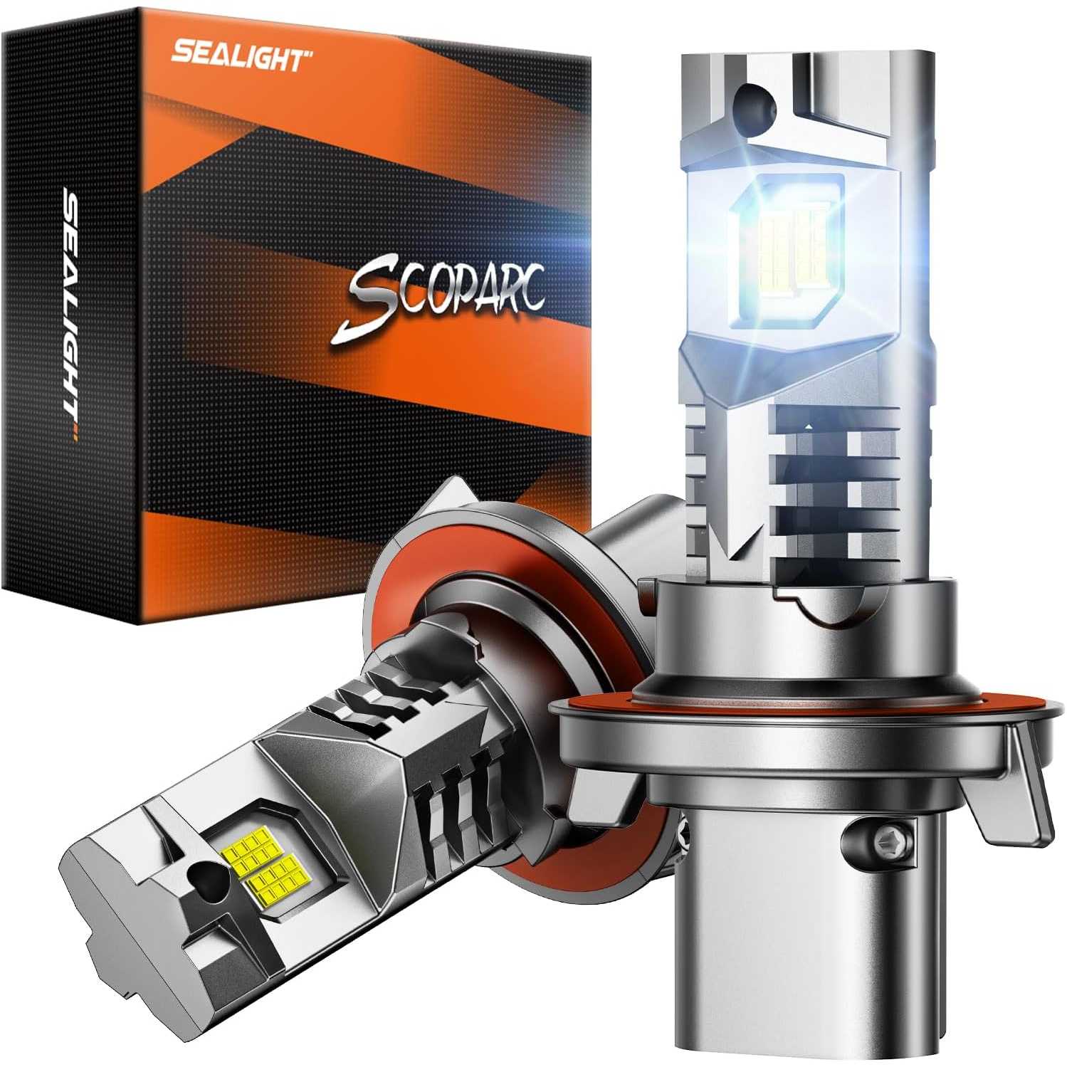 SEALIGHT® S7S 9008/H13 130W 6500K White IP68 LED Headlight Bulbs 2Pcs