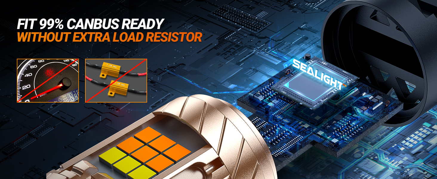 sealight 7443 7440 led bulb amber yellow white Switchback