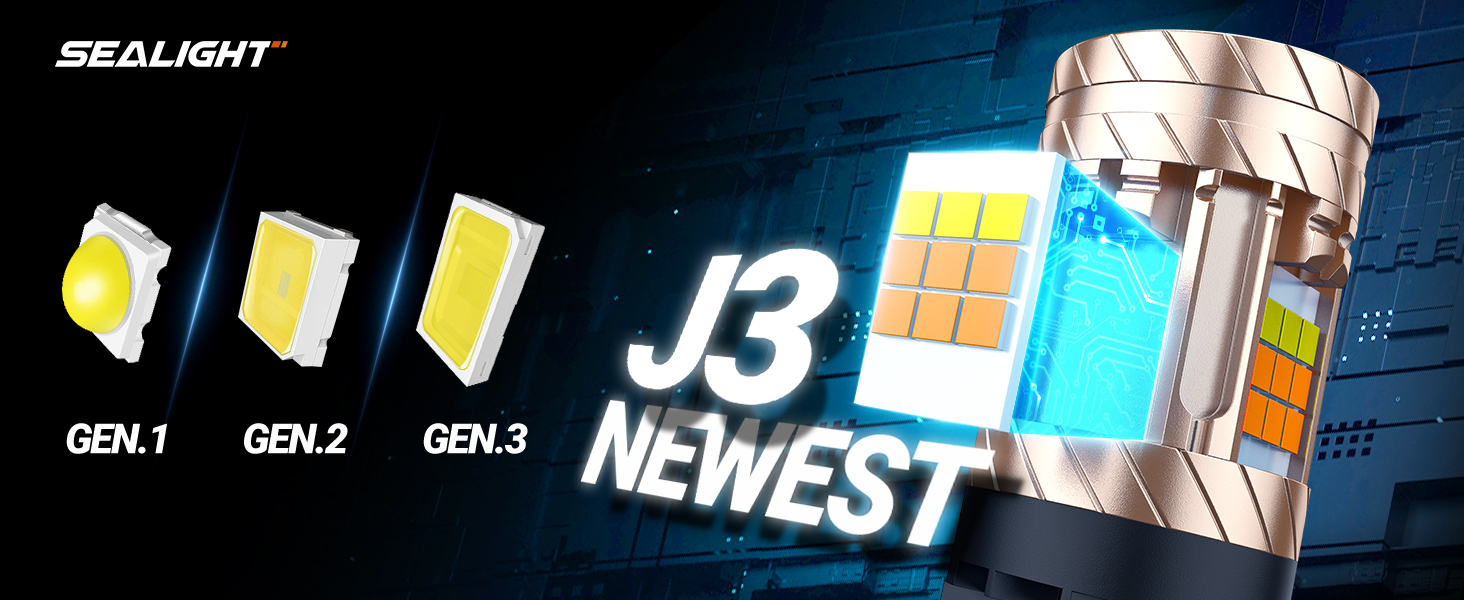 sealight 7443 7440 led bulb amber yellow white Switchback