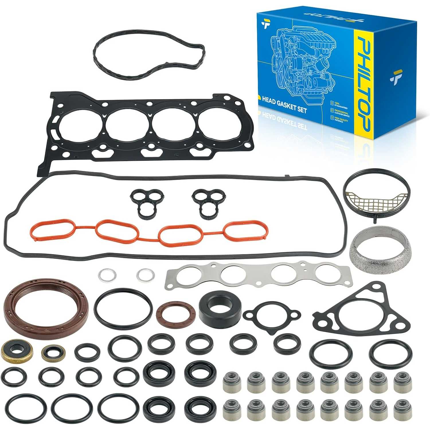 PHILTOP HS26515PT1 Head Gasket Set Fit for Toyota Corolla 2020, Prius 2010-2020, Prius V 2012-2017, Prius Prime 2017-2020, Lexus