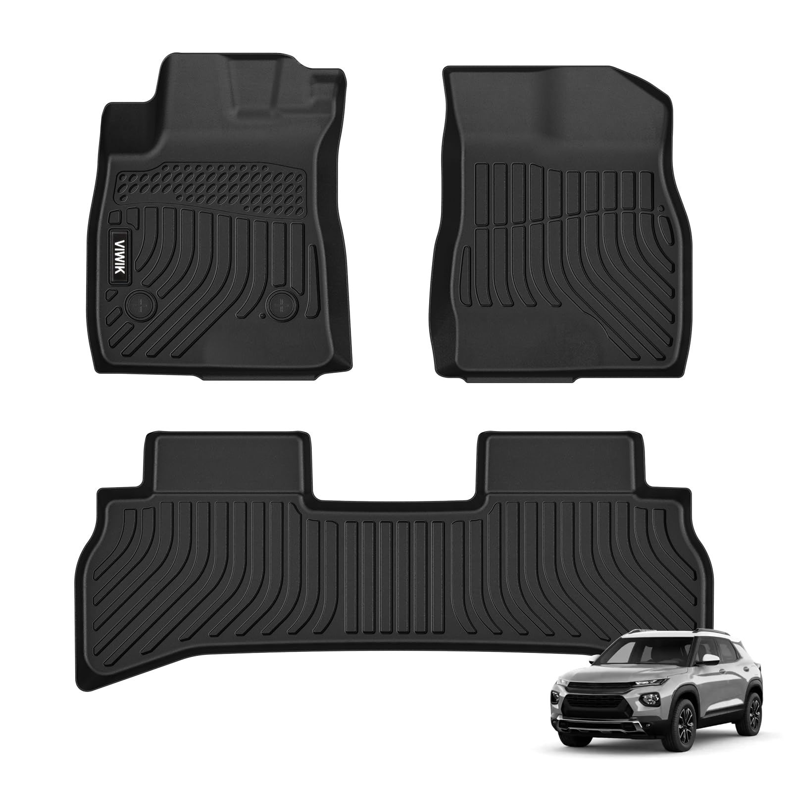 2021-2024 Chevrolet Trailblazer FWD SUV All Weather Custom Truck Floor Mats Best TPE Vehicle Floor Liners Automotive ViWiK® 0