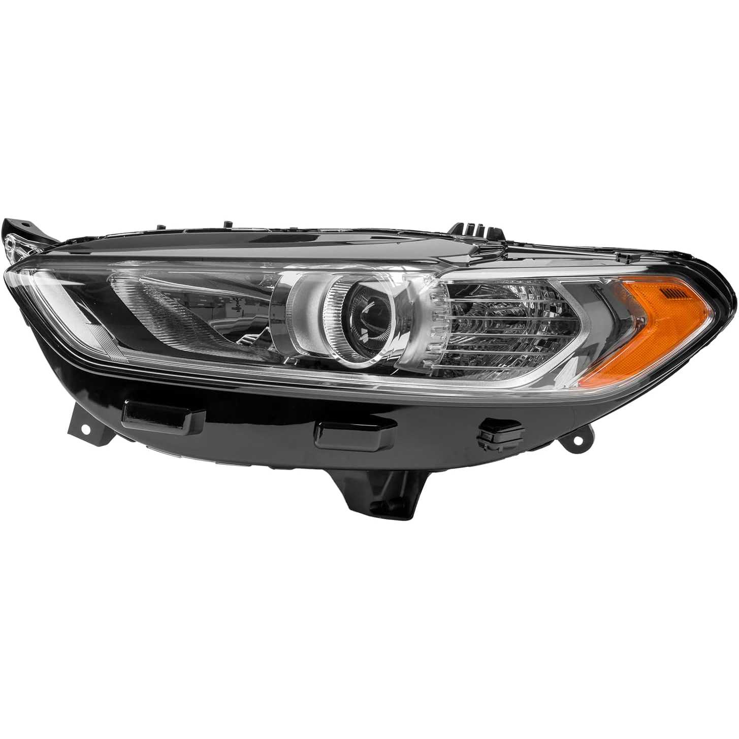 Headlights Assembly Compatible with 2013-2016 Ford Fusion, OE Halogen Headlamps Replacement (Driver Side)