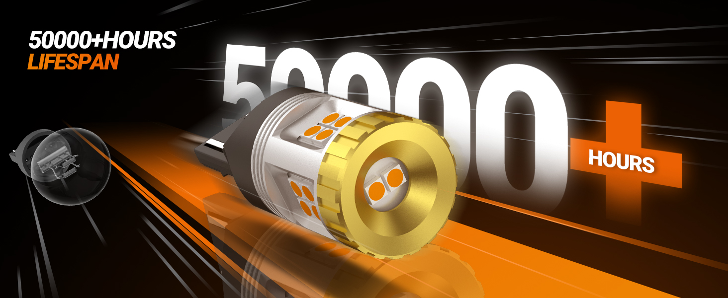 Sealight 7443 7440 7441 7444 T20 W21W LED Light Bulb Amber Turn Signal Marker Blinker Lights