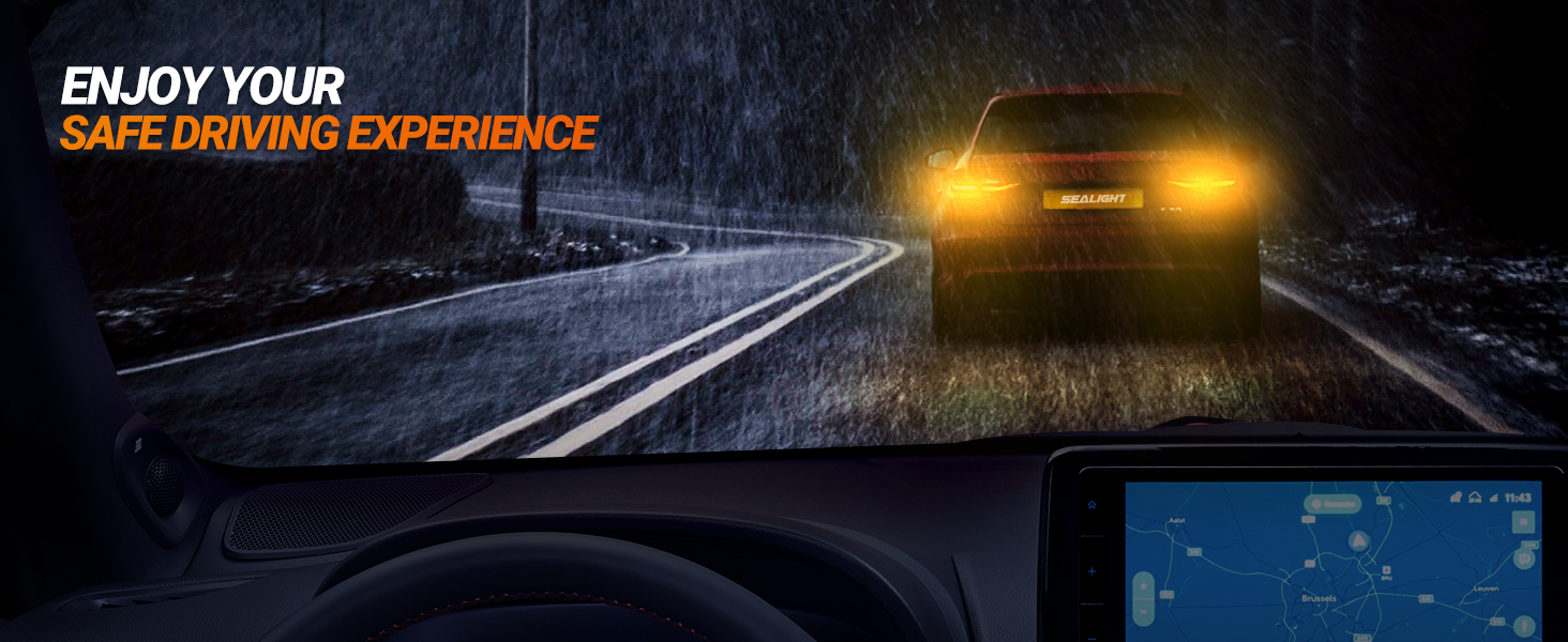 Sealight 7443 7440 7441 7444 T20 W21W LED Light Bulb Amber Turn Signal Marker Blinker Lights