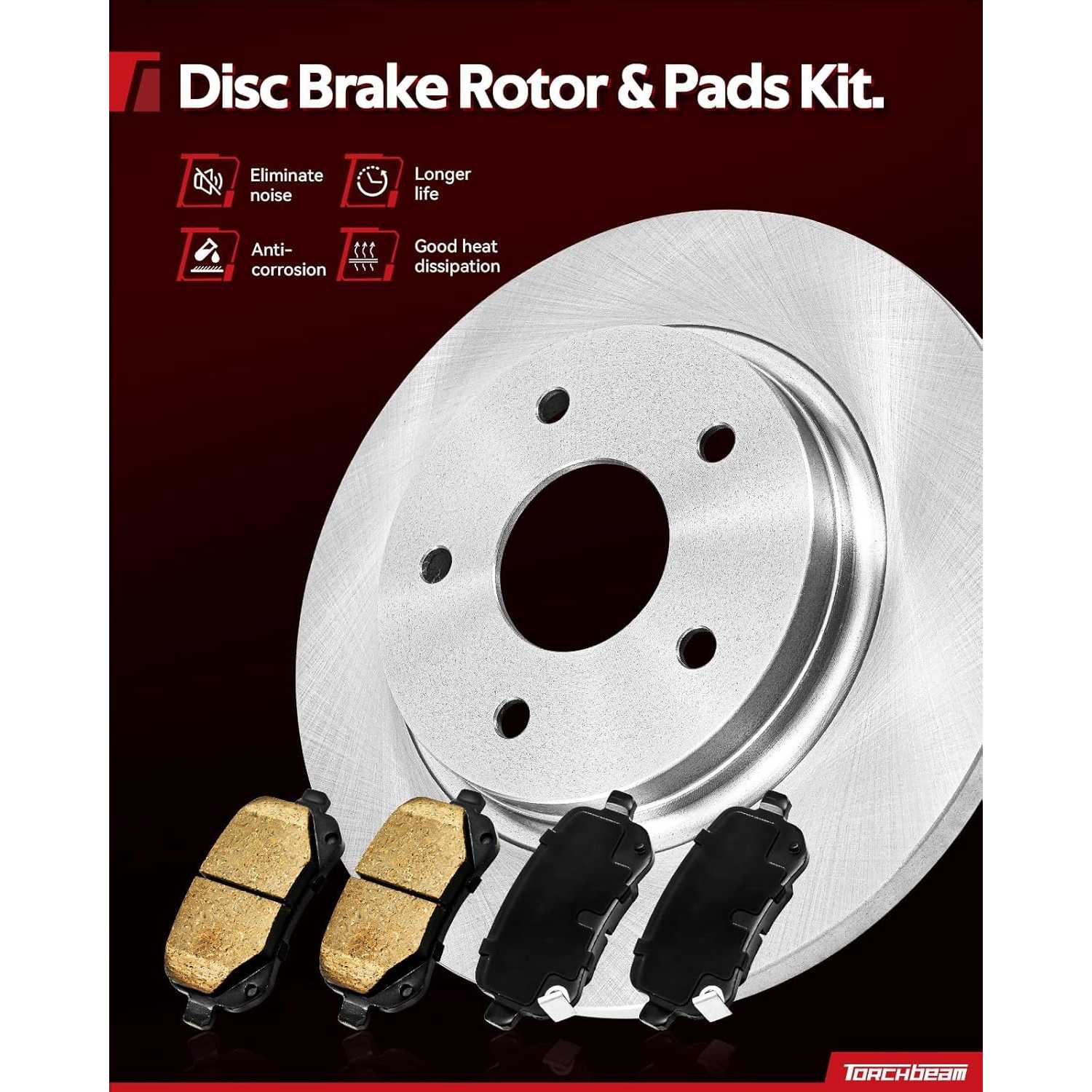 2006-2015 Civic/2013-2015 ILX Rear Ceramic Brake Pad & Rotor Kit 1