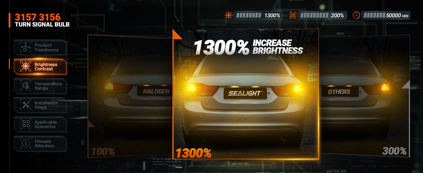 3157 led bulb turn signal light