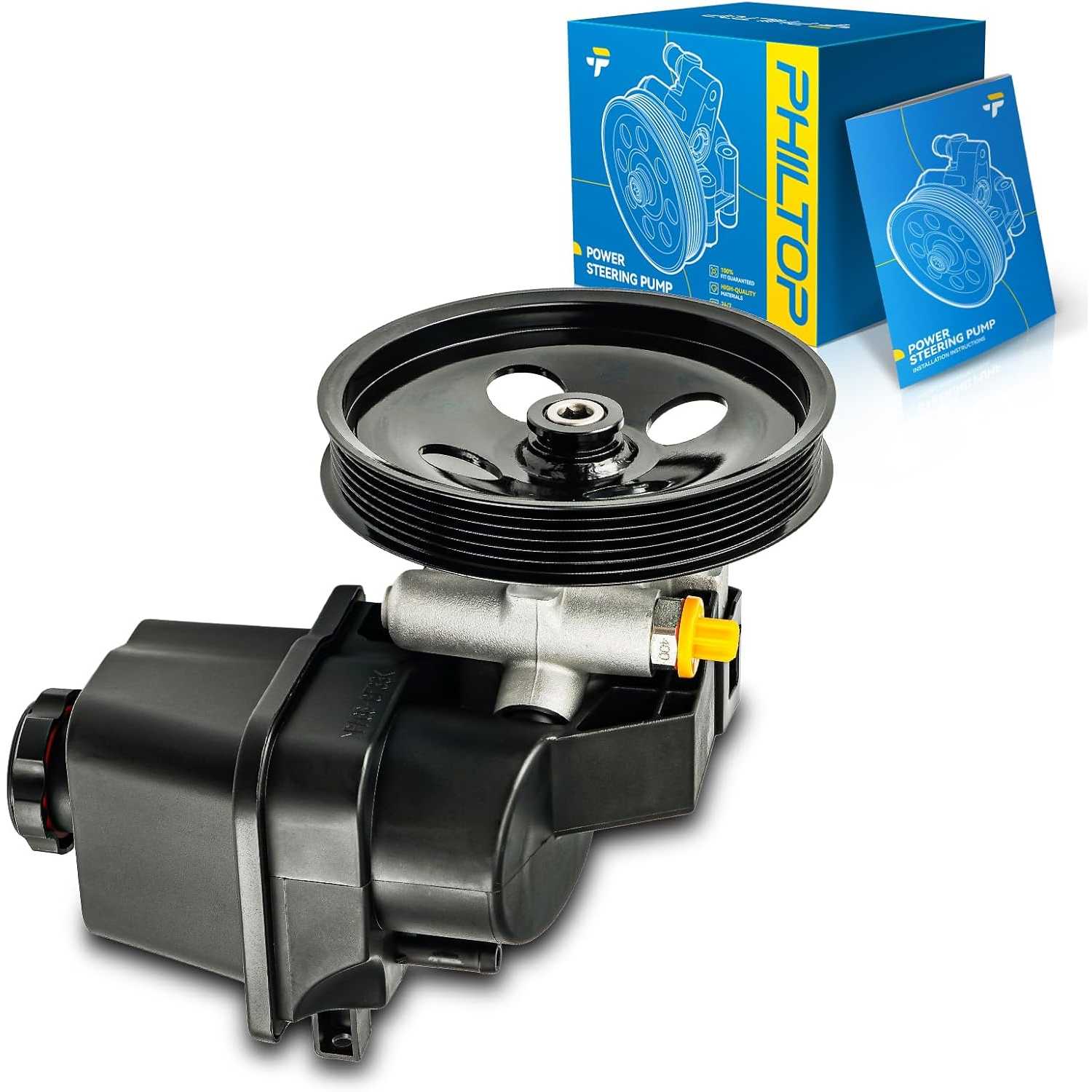 PHILTOP Power Steering Pump 2065990, Fit for 2002-2009 Trailblazer; Envoy, 2002-2006 Trailblazer EXT, 2004-2007 Rainier, 2002-20