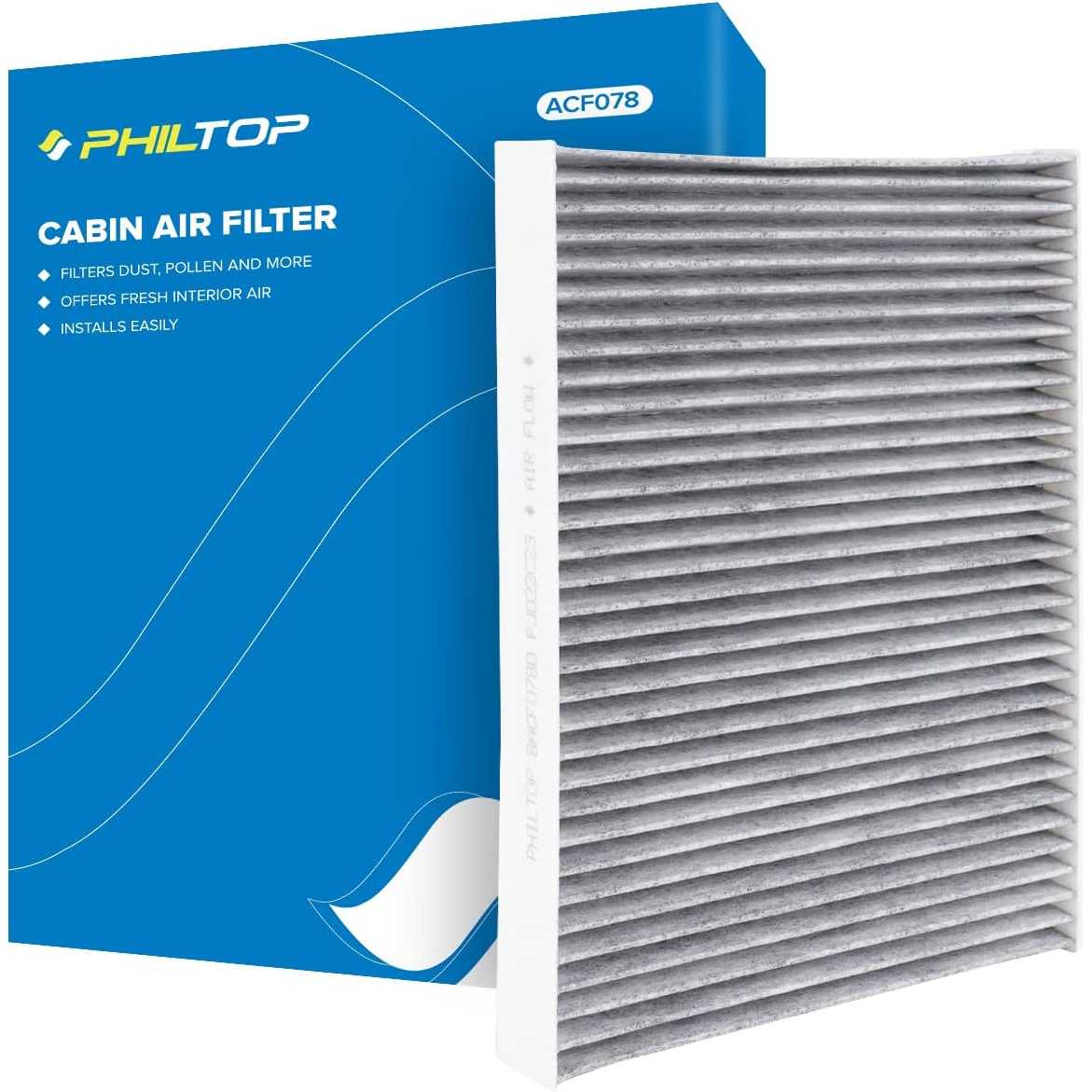 PHILTOP Cabin Air Filter w/ Carbon | Hyundai Santa Fe 2010-2011 Kia Sorento 2011-2015 | CF11664