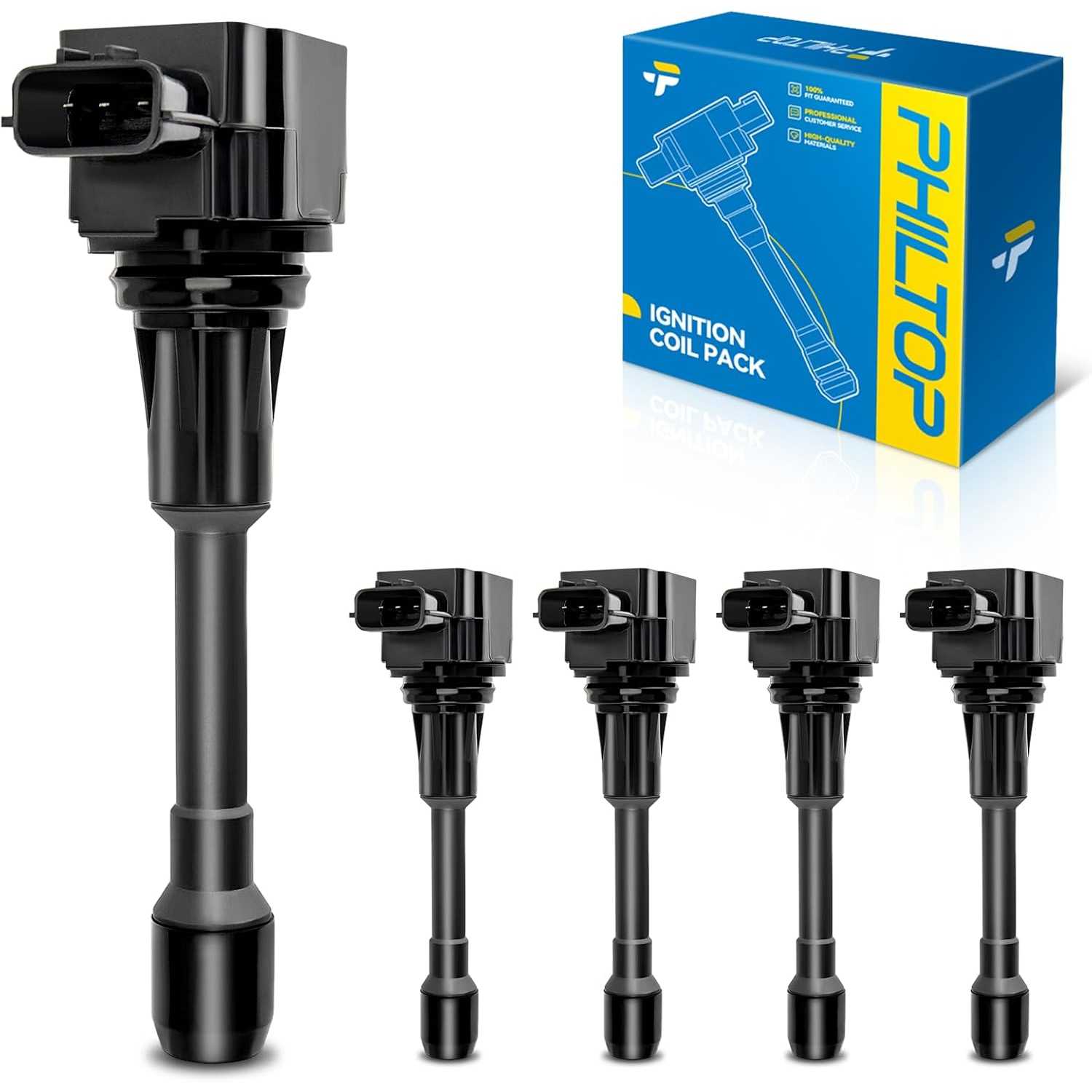 PHILTOP UF617 Ignition Coil Pack, Compatble with QX50 2014-2017, Q70L 2015-2019, Q70 2014-2019, Q60 2014-2015, Q50 2014-2015, Q4