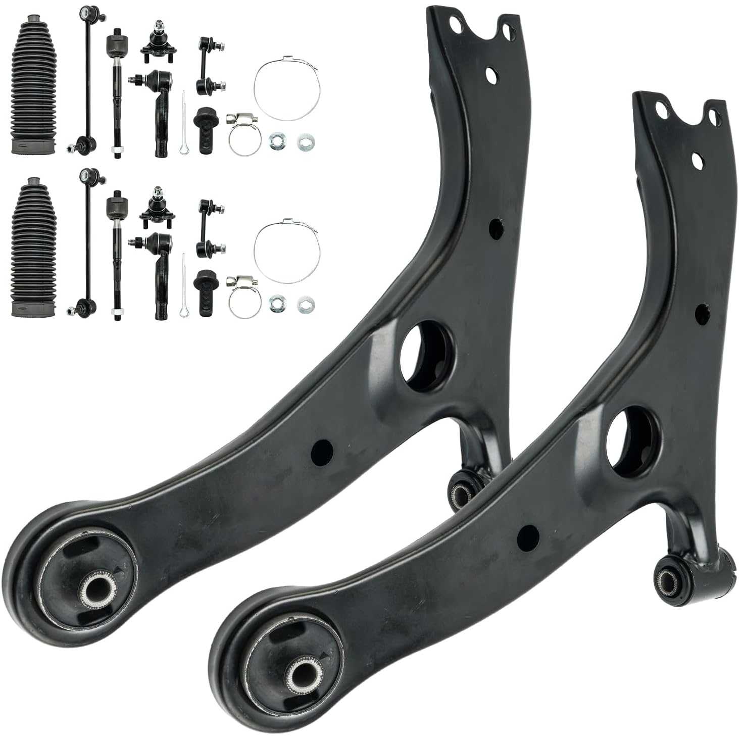 PHILTOP 14pcs Suspension Kit Fit for Toyota RAV4 2001-2005, Front Lower Control Arms Lower Ball Joint Sway Bar End Links Inner A