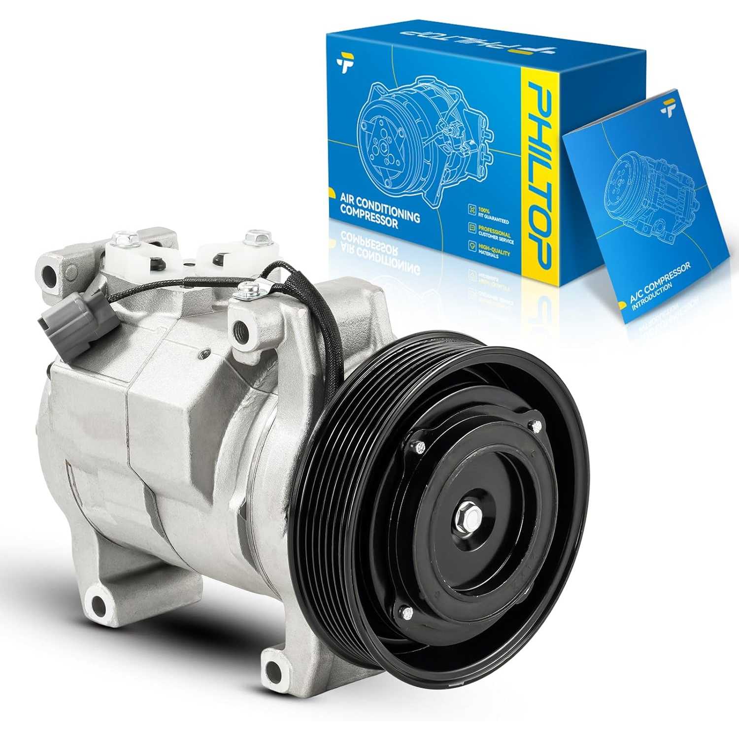 PHILTOP A/C Compressor 471-1538 Replacement for Honda Accord 2003-2007 2.4L