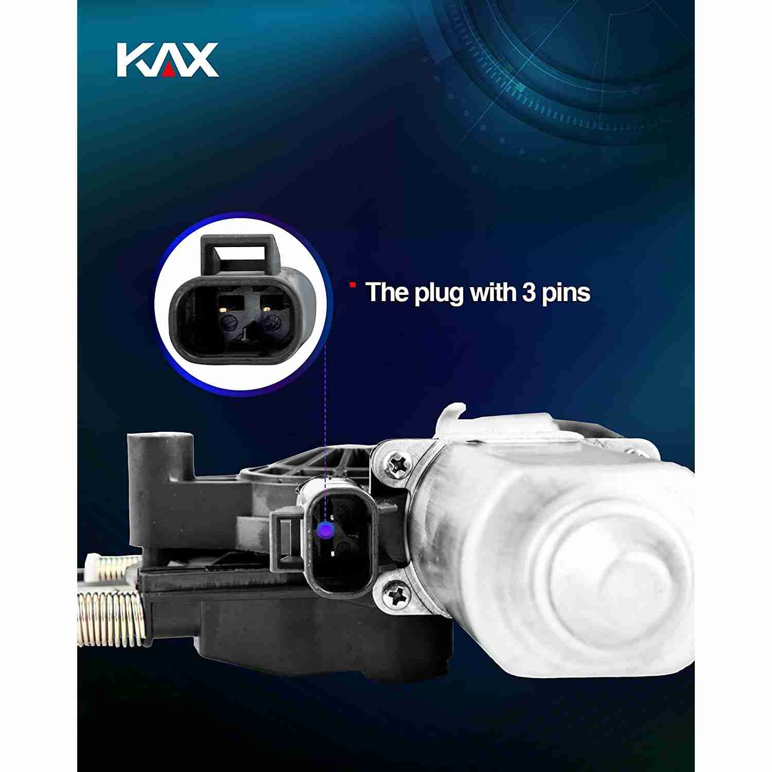 KAX® 2000-2006 Chevrolet Tahoe Rear Left Drive Side Power Window Regulator and Motor 1