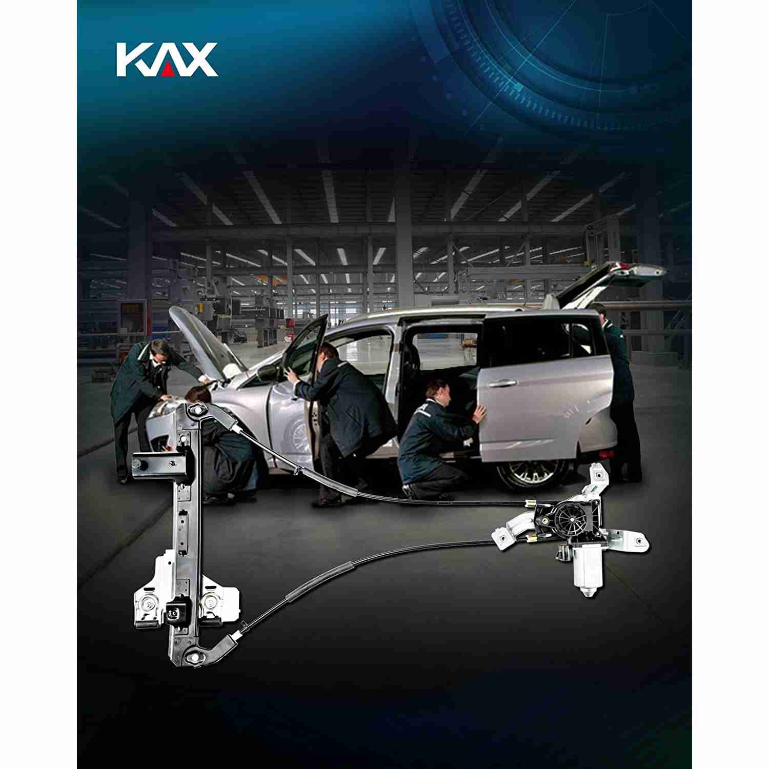 KAX® 2000-2006 Chevrolet Tahoe Rear Left Drive Side Power Window Regulator and Motor 7