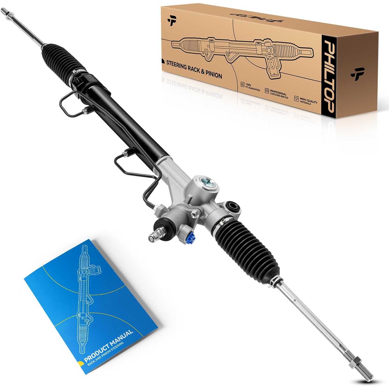 PHILTOP Power Steering Rack and Pinion Compatible with Toyota Sienna 2000 2001 2002 2003 All Models, Hydraulic Rack and Pinion R
