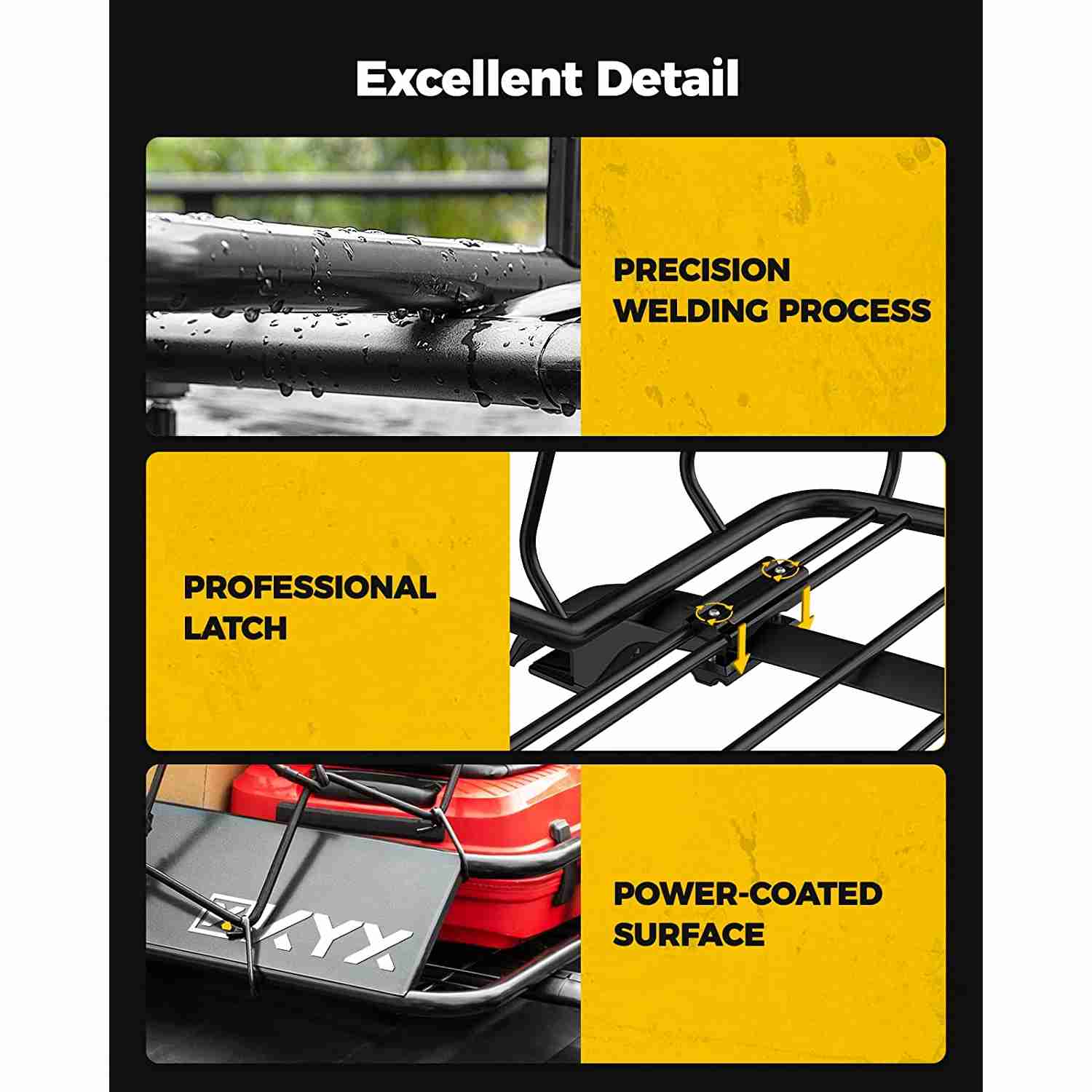Suncent® Universal 50.6"x38.4"x6.3" Roof Rack Cargo Basket Carrier 5