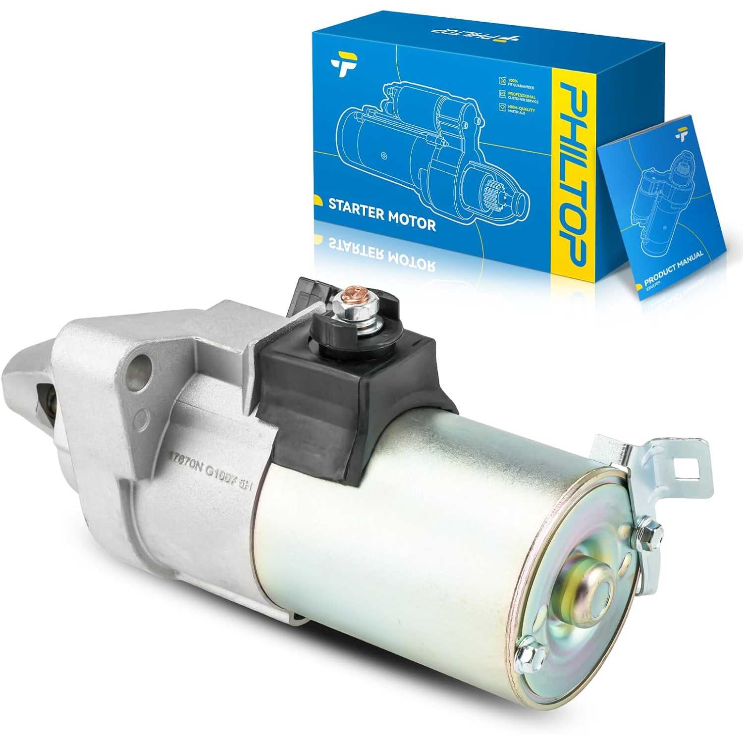 PHILTOP New Starter Motor Replacement for Honda,Acura for 2003-2005 Accord 2.4L(Automatic),2003-2006 Element(Automatic),2004-200