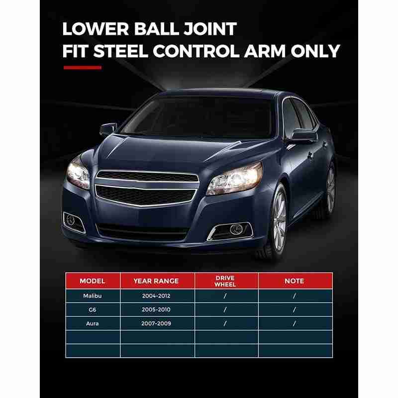 Suncent® 2004-2012 Chevrolet Malibu Front Lower Control Arms with Ball Joint 1pc RK620180 4