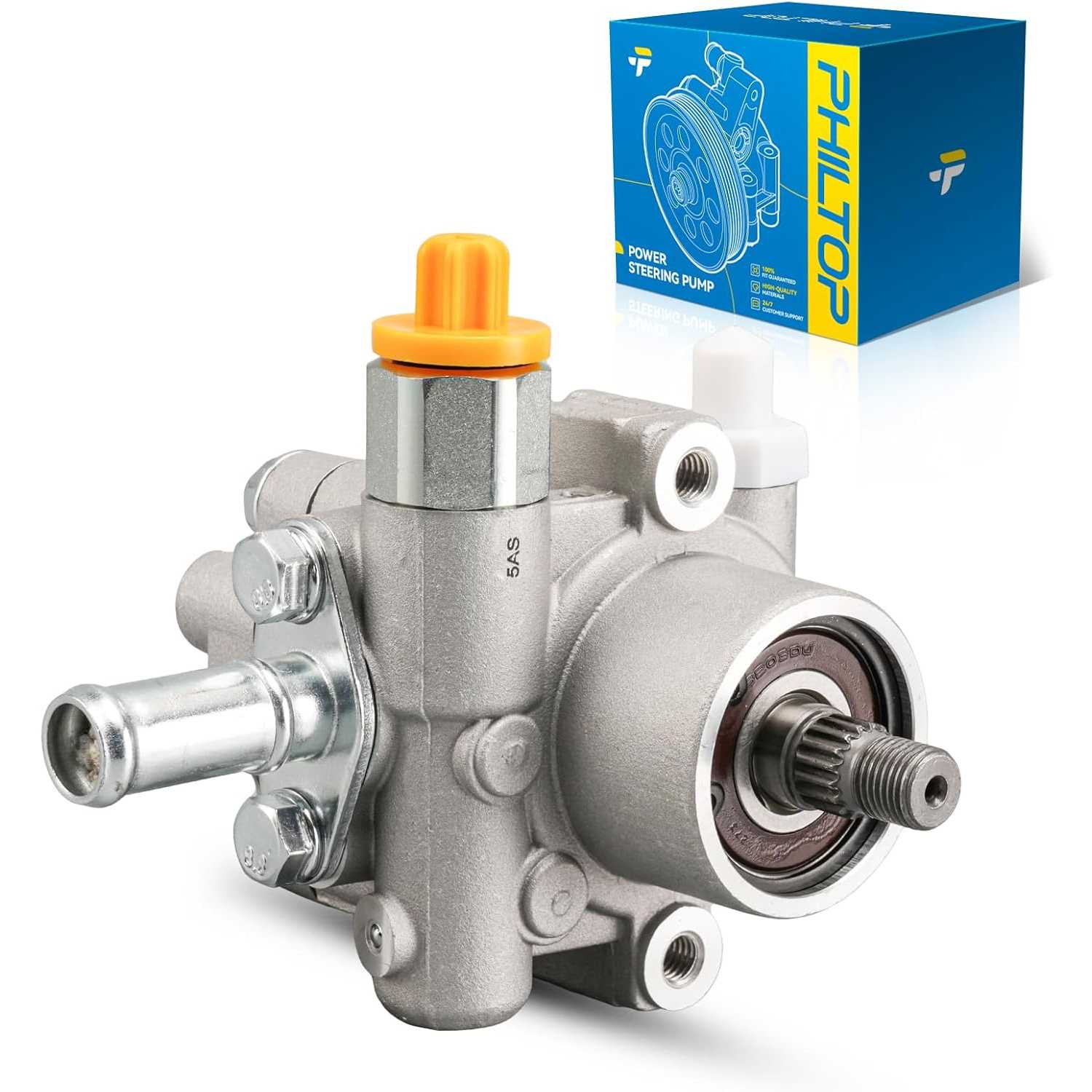 PHILTOP Power Steering Pump Replacement 215217, Fit for 1999-2004 Frontier 2.4L, 1998 Frontier, 2000-2004 Xterra 2.4L, Steering