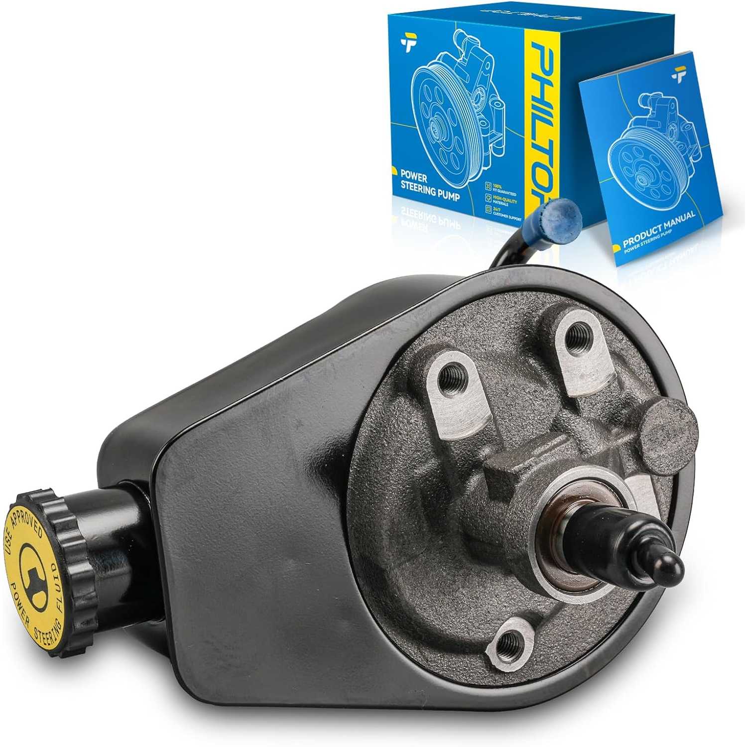 PHILTOP Power Steering Pump 207853, Fit for 1992-2000 Dakota, 1998-2000 Durango, 1992-1994 B150/B250/B350, 1992-1993 D150/D250,
