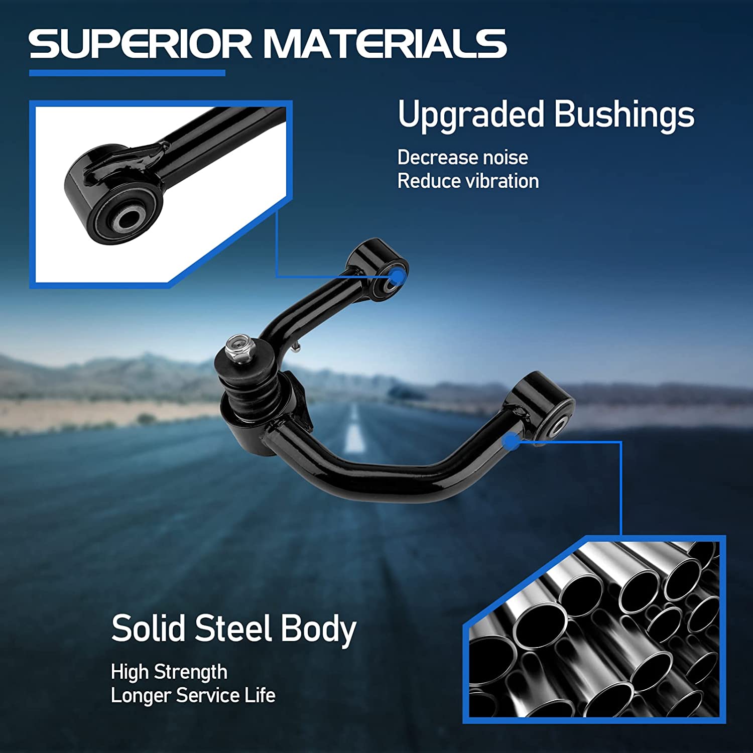 1996-2002 4Runner/1995-2004 Tacoma Front Upper 2-4" Lift Control Arms | Suncent® 3