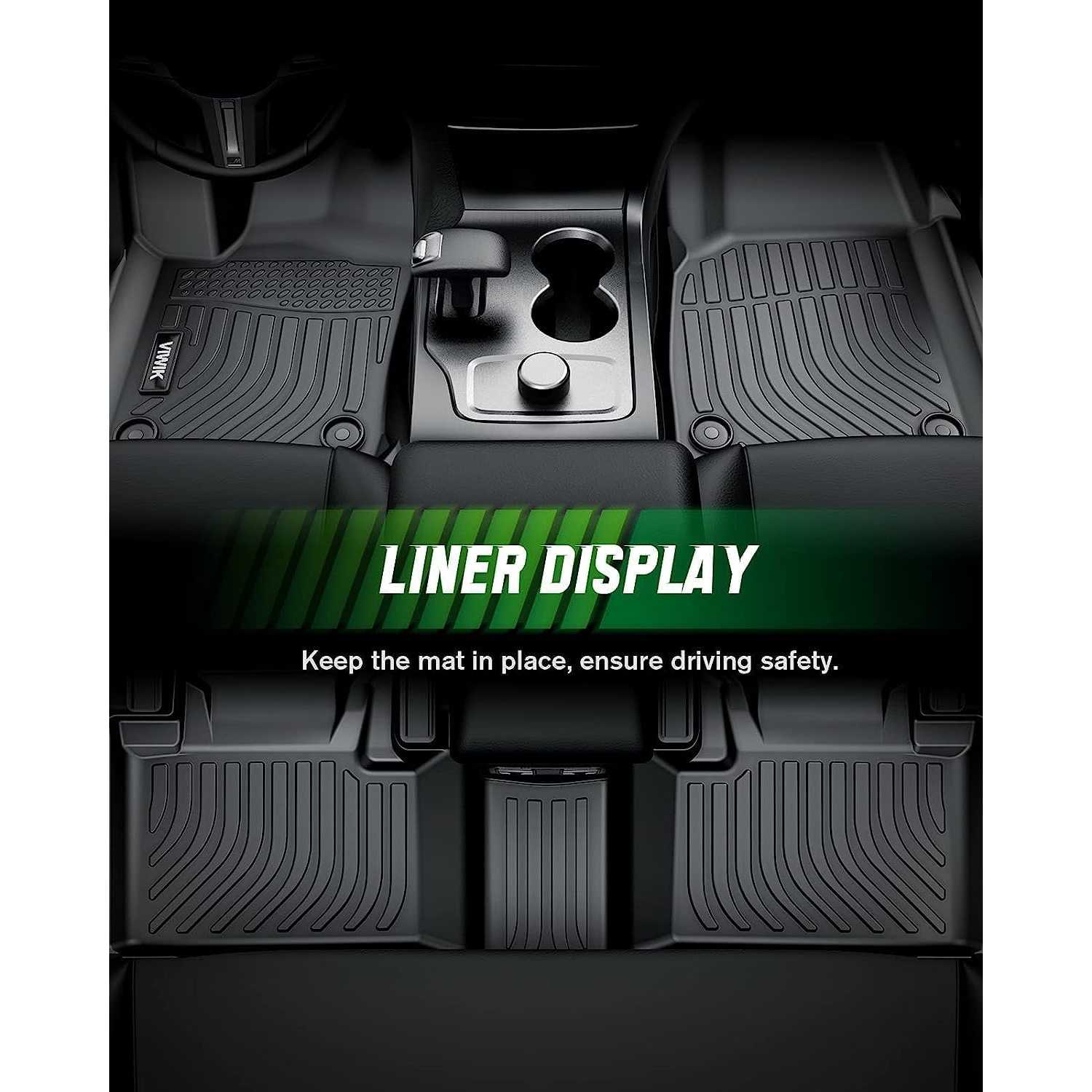 2021-2024 Chevrolet Chevy Tahoe 8 Seat Bench Seating SUV All Weather Custom Floor Mats TPE Vehicle Floor Liners Auto ViWiK® 2