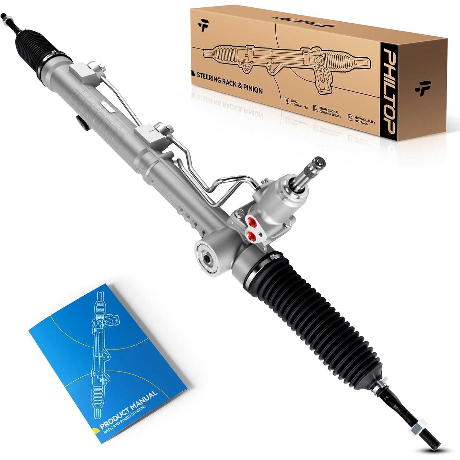 PHILTOP Power Steering Rack and Pinion Compatible with Toyota 4Runner 2003-2009 All Models, Lexus GX470 2003-2009 All Models, Hy