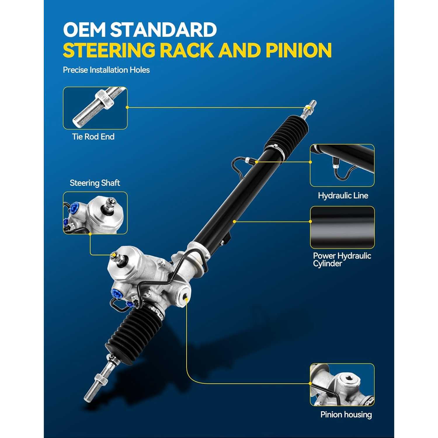 PHILTOP Hydraulic Power Steering Rack and Pinion for 1984-1989