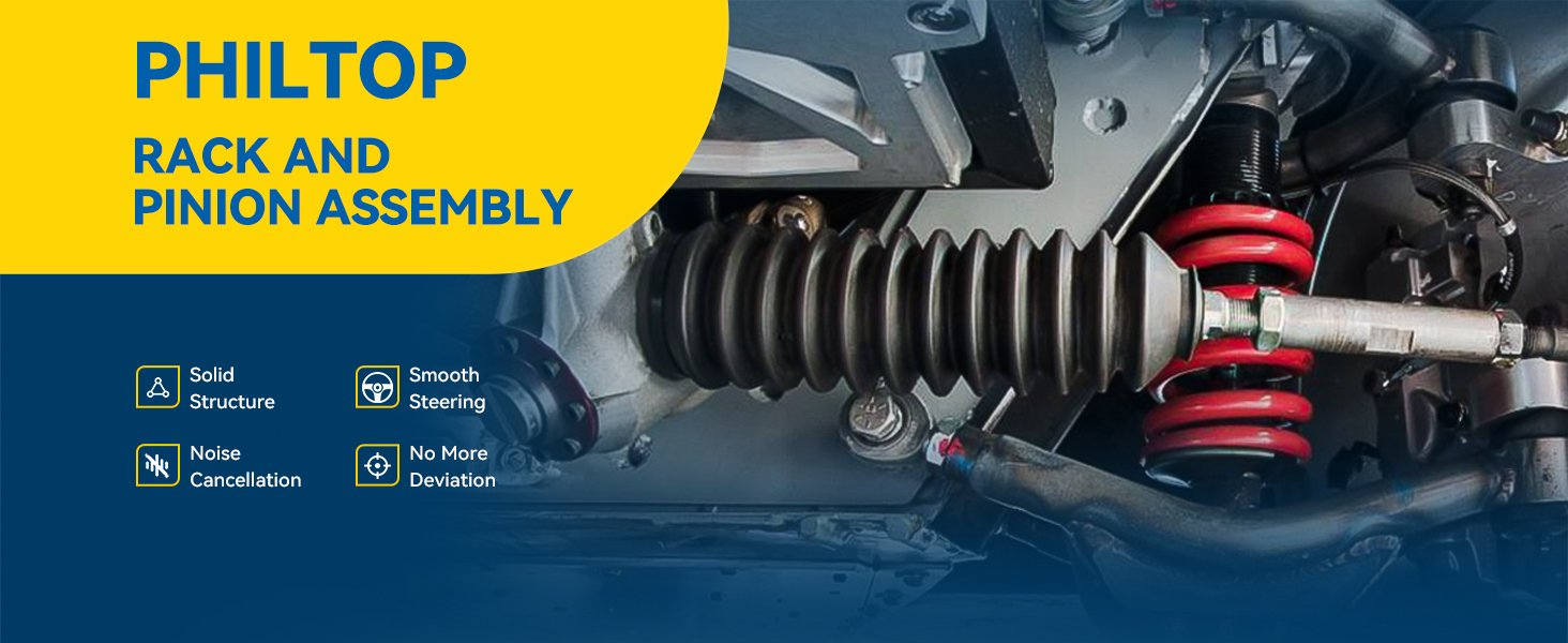 PHILTOP Hydraulic Power Steering Rack and Pinion for 1984-1989