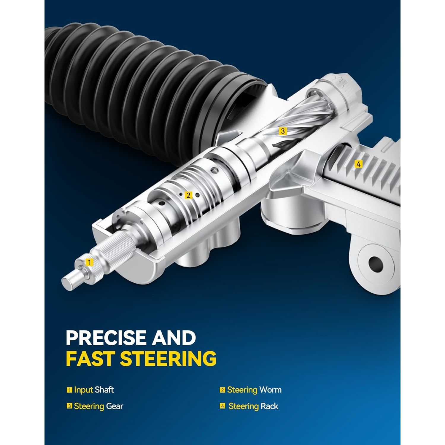 PHILTOP Hydraulic Power Steering Rack and Pinion for 1984-1989